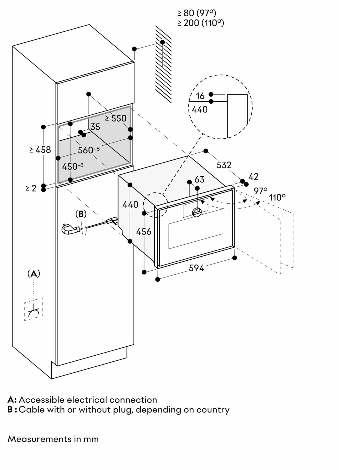 Gaggenau Expressive Series GS451120 Stainless Steel Built-In Combi-Steam Oven – Left Hand Hinge