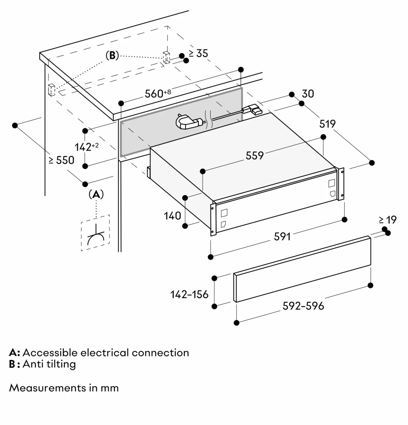 Gaggenau Expressive series warming drawer 60 x 14 cm