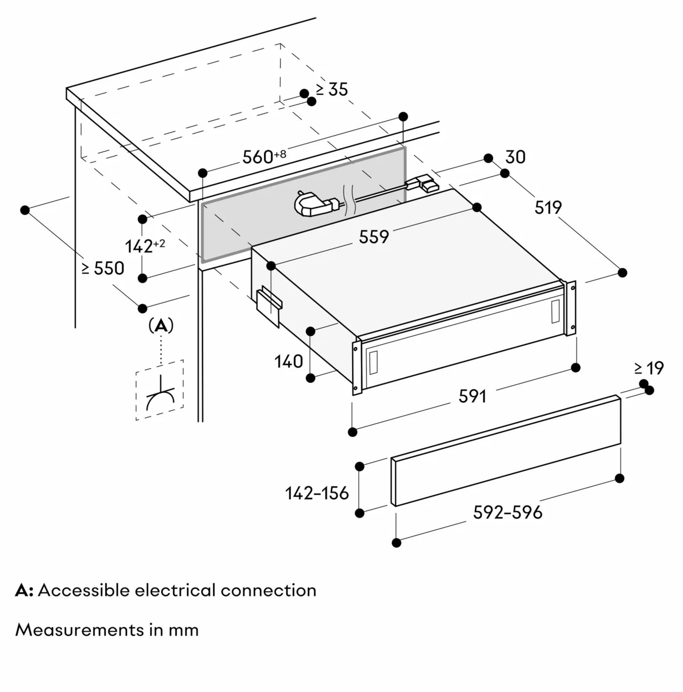 Gaggenau Expressive series vacuuming drawer 60 x 14 cm