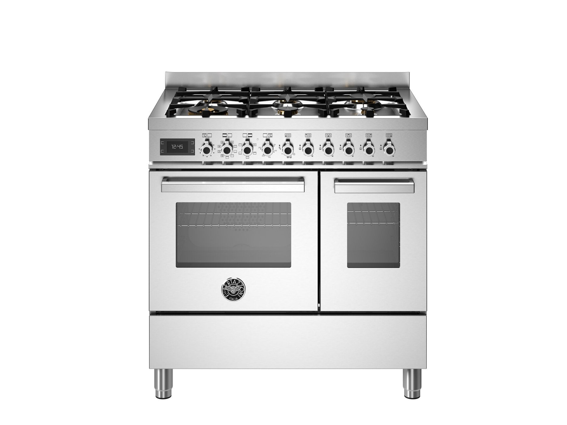 Bertazzoni 90cm Professional 6 Burner Double Electric Oven - PRO96L2EXT