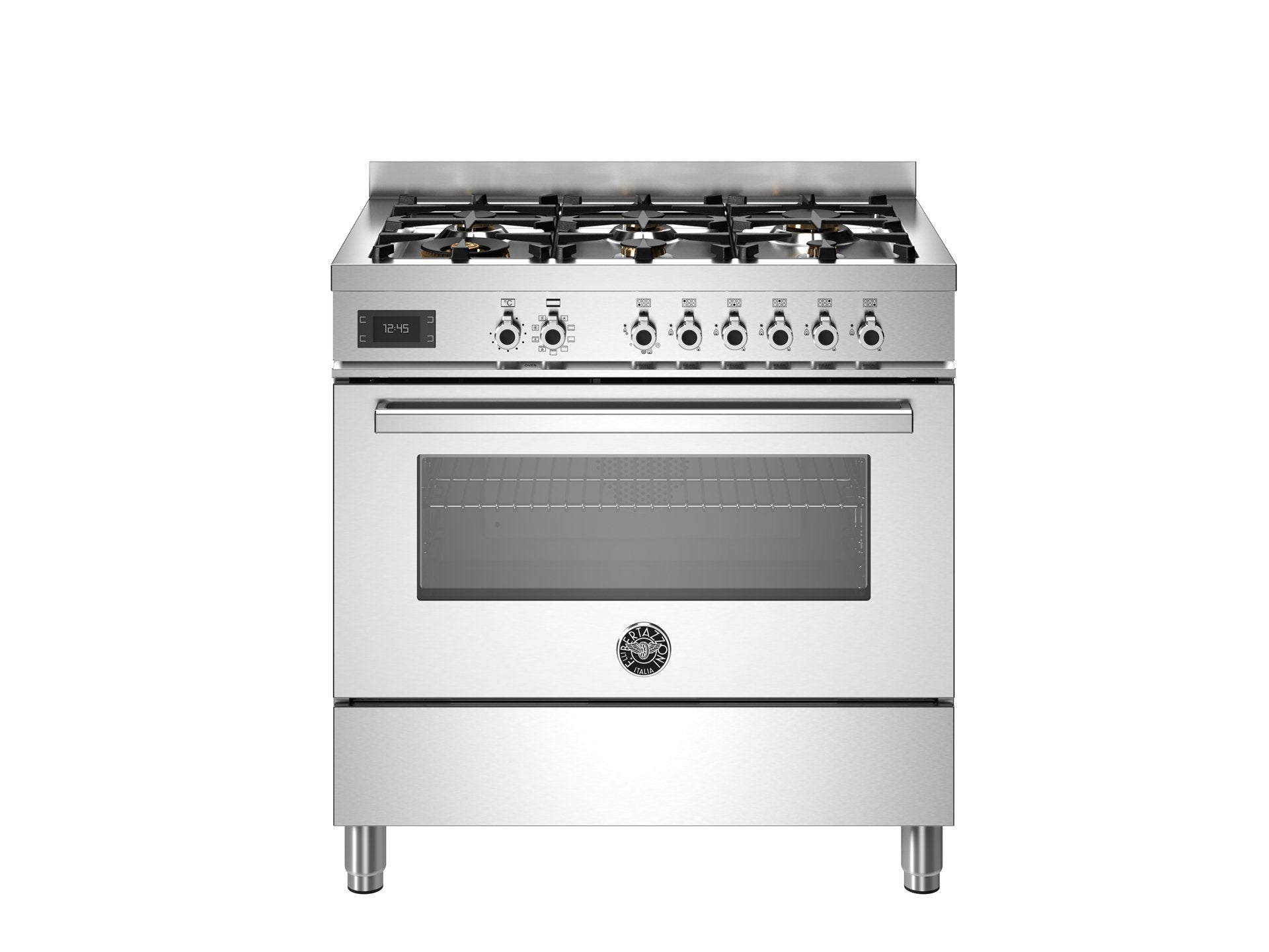 Bertazzoni 90cm Professional 6 Burner Electric Oven - PRO96L1EXT