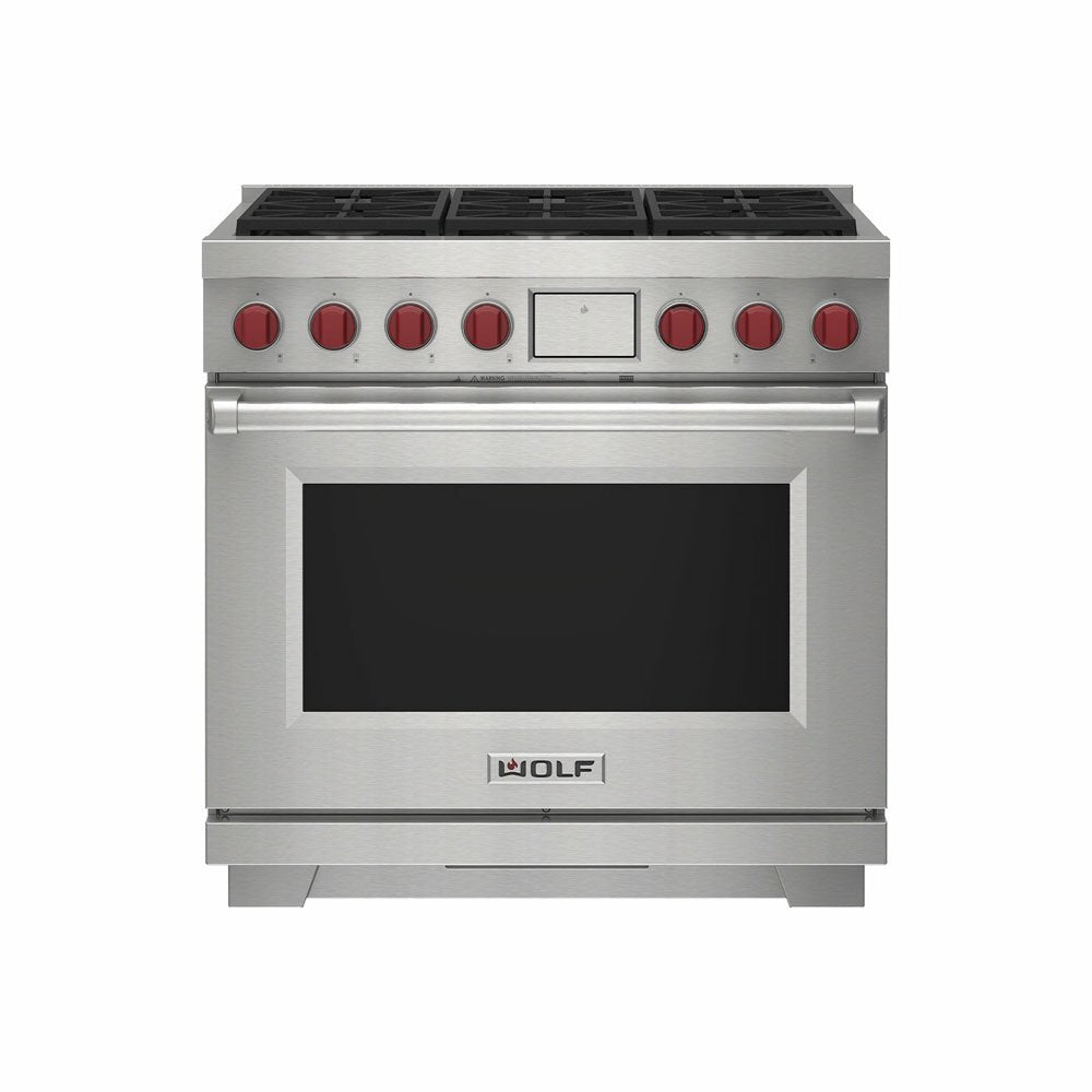 Wolf Dual Fuel Range, 6 Burner ICBDF36650/S/P