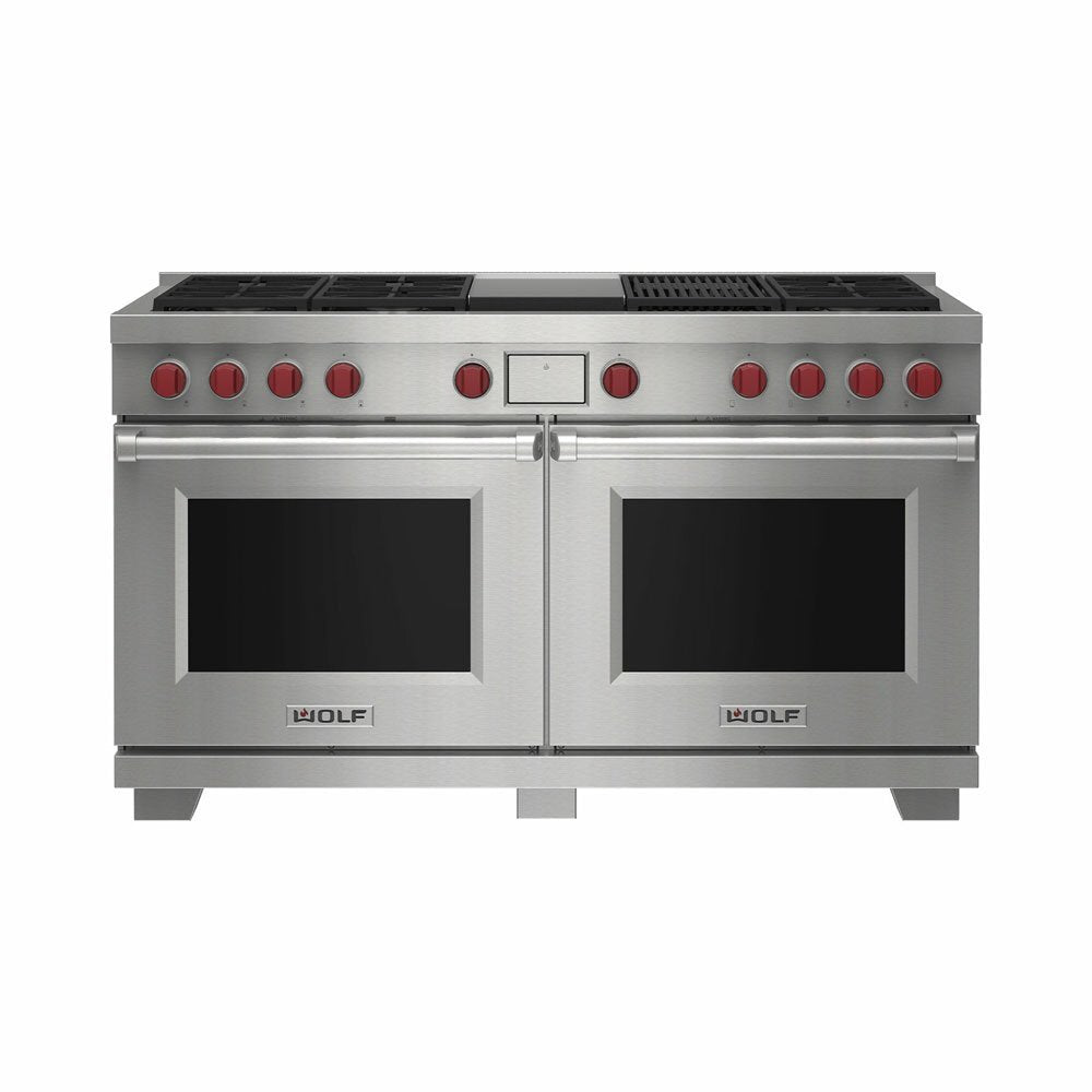 Wolf Dual Fuel Range, 6 Burner with Chargrill and Griddle ICBDF60650CG/S/P
