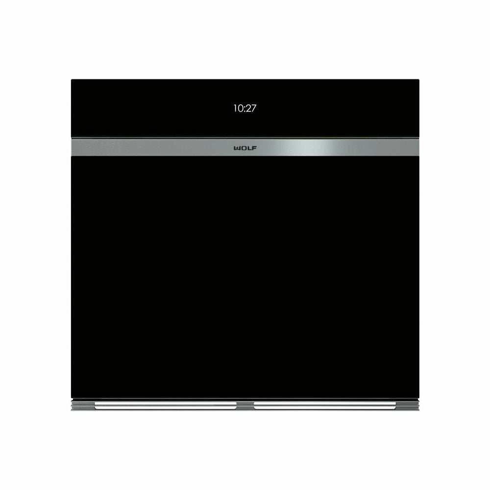 Wolf M Series Contemporary Black Glass Single Oven ICBSO3050CM/B