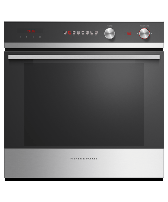 Fisher & Paykel OB60SD7PX1 - Built In Single Oven Electric Stainless Steel, Black Glass