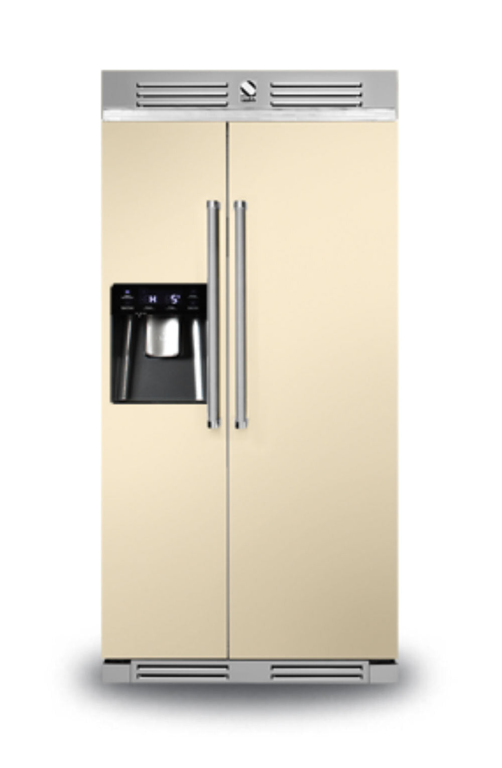 Steel Cucina Genesi 90cm Side by Side Freestanding Fridge Freezer