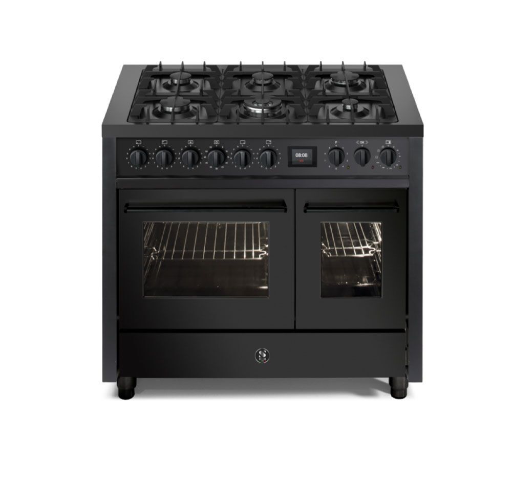 Steel Cucine Enfasi 100cm Double Oven Range Cooker - All Black - EQ10FF-6 NF
