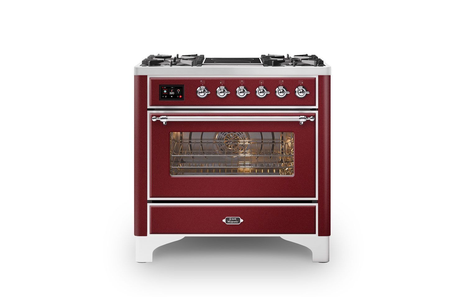 ILVE Majestic Milano 90cm 2 Zone Induction Dual Fuel Range Cooker