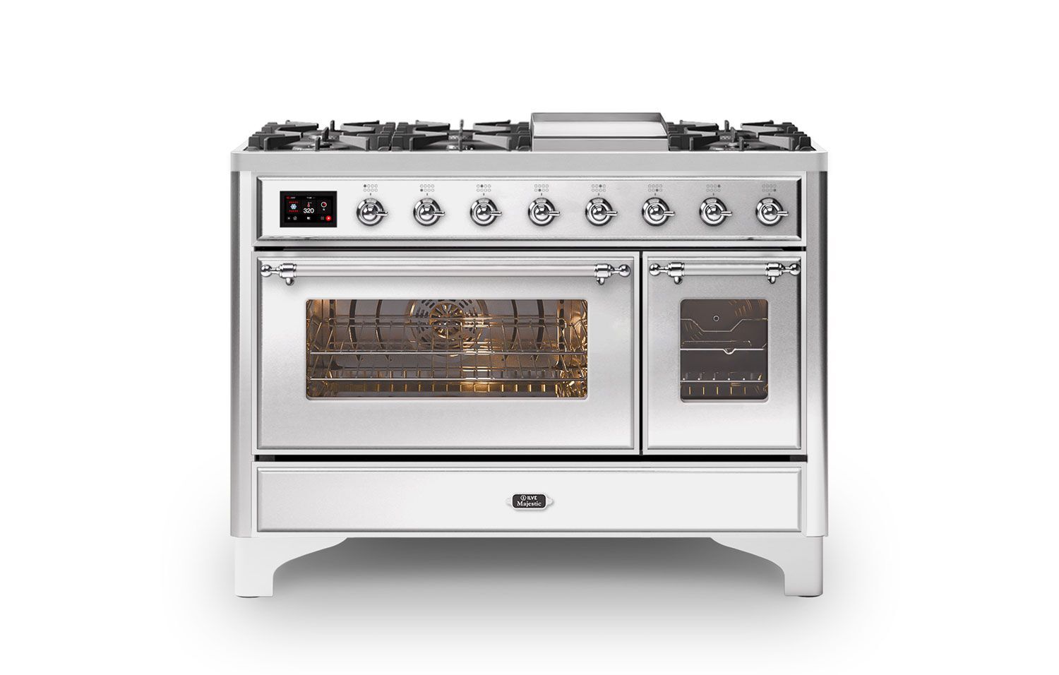 ILVE Majestic Milano 120cm Fry Top Dual Fuel Range Cooker
