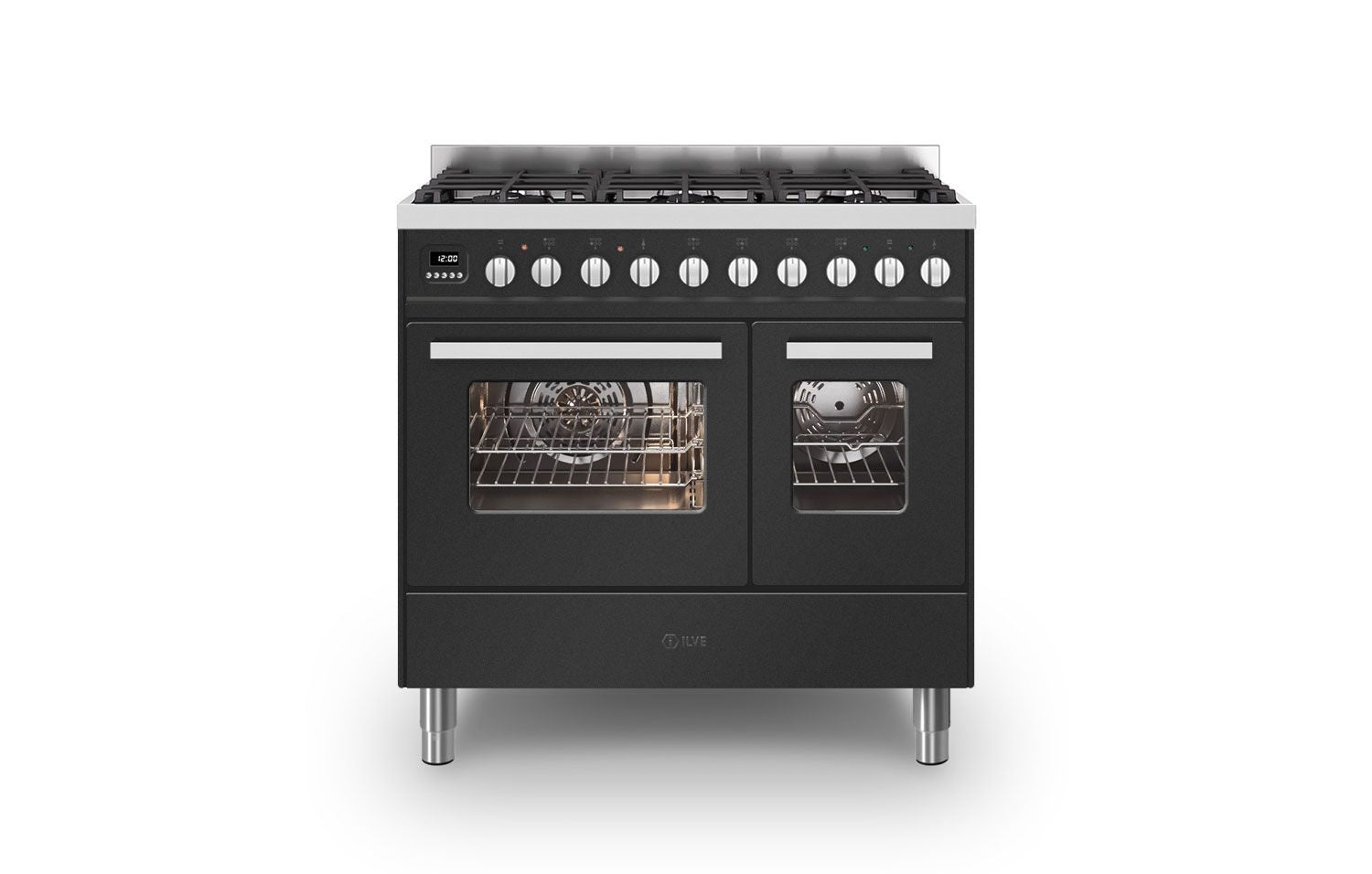 ILVE Torino 90cm Twin 6 Burner Dual Fuel Range Cooker