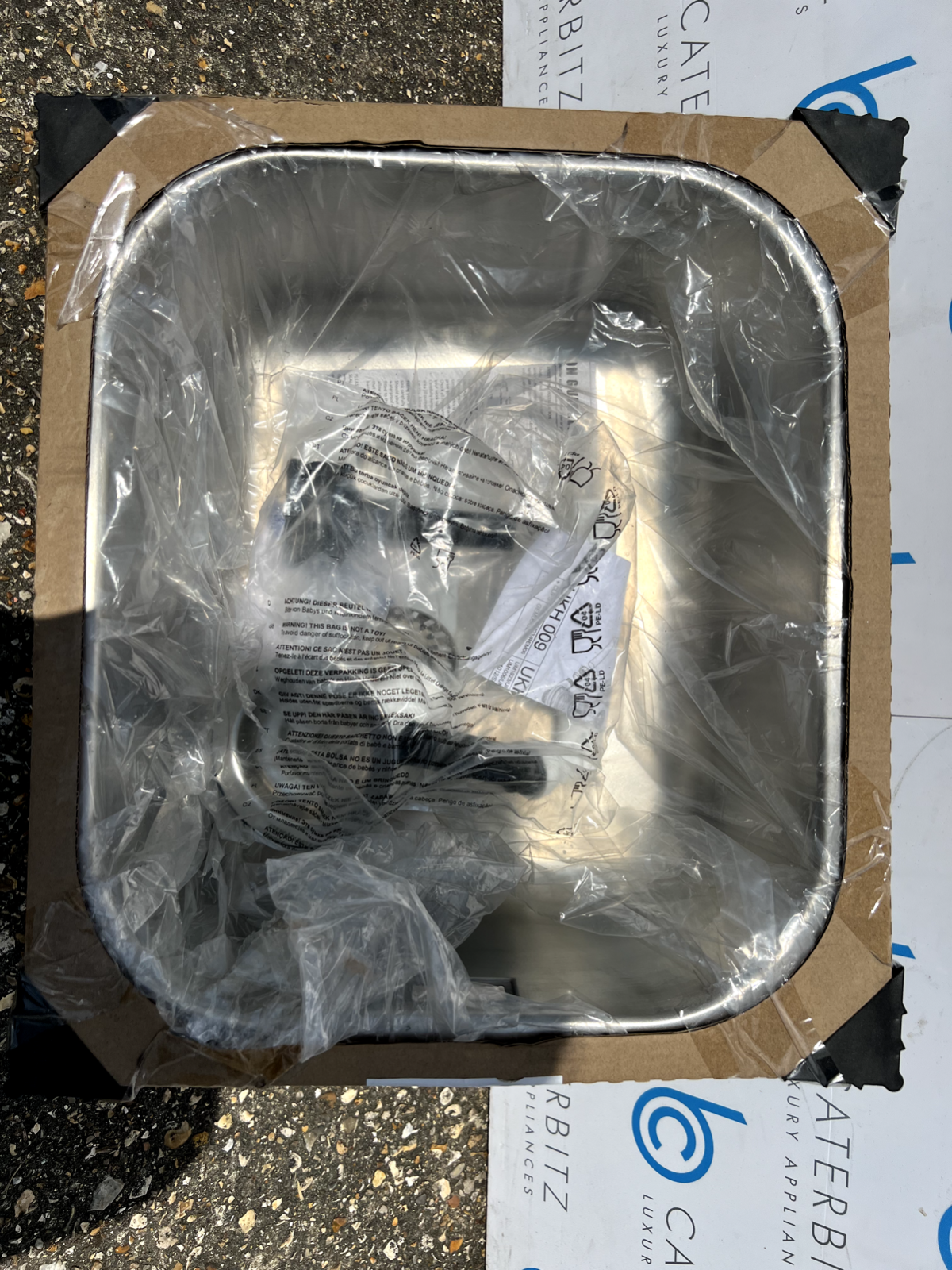 Unused Essential Essum 3501 Stainless Steel Undermount sink with waste kitchen