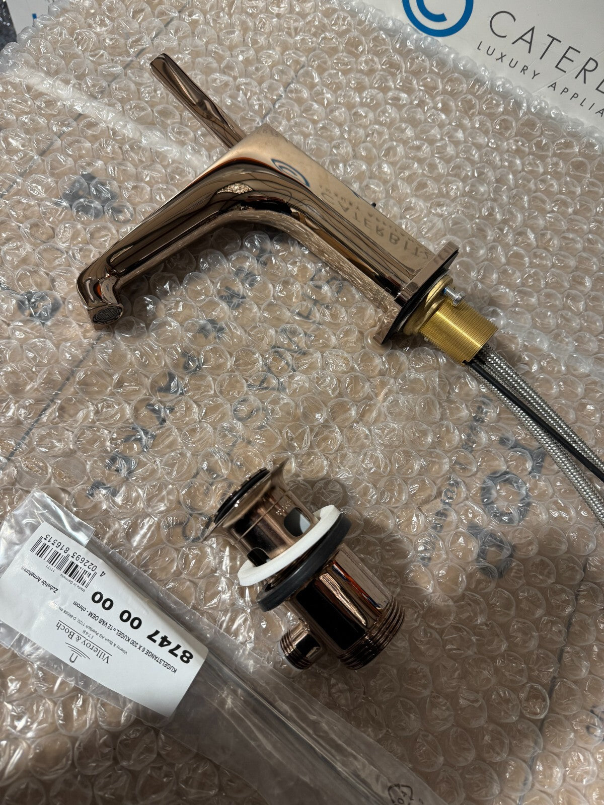 New AXOR Hansgrohe 36101300 Citterio E Basin Tap & Waste Red Gold BR968