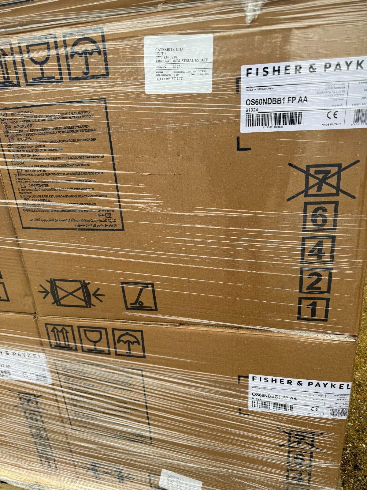 New Fisher & Paykel OS60NDBB1 Steam Combination Combi Oven Cooker appliance Blac