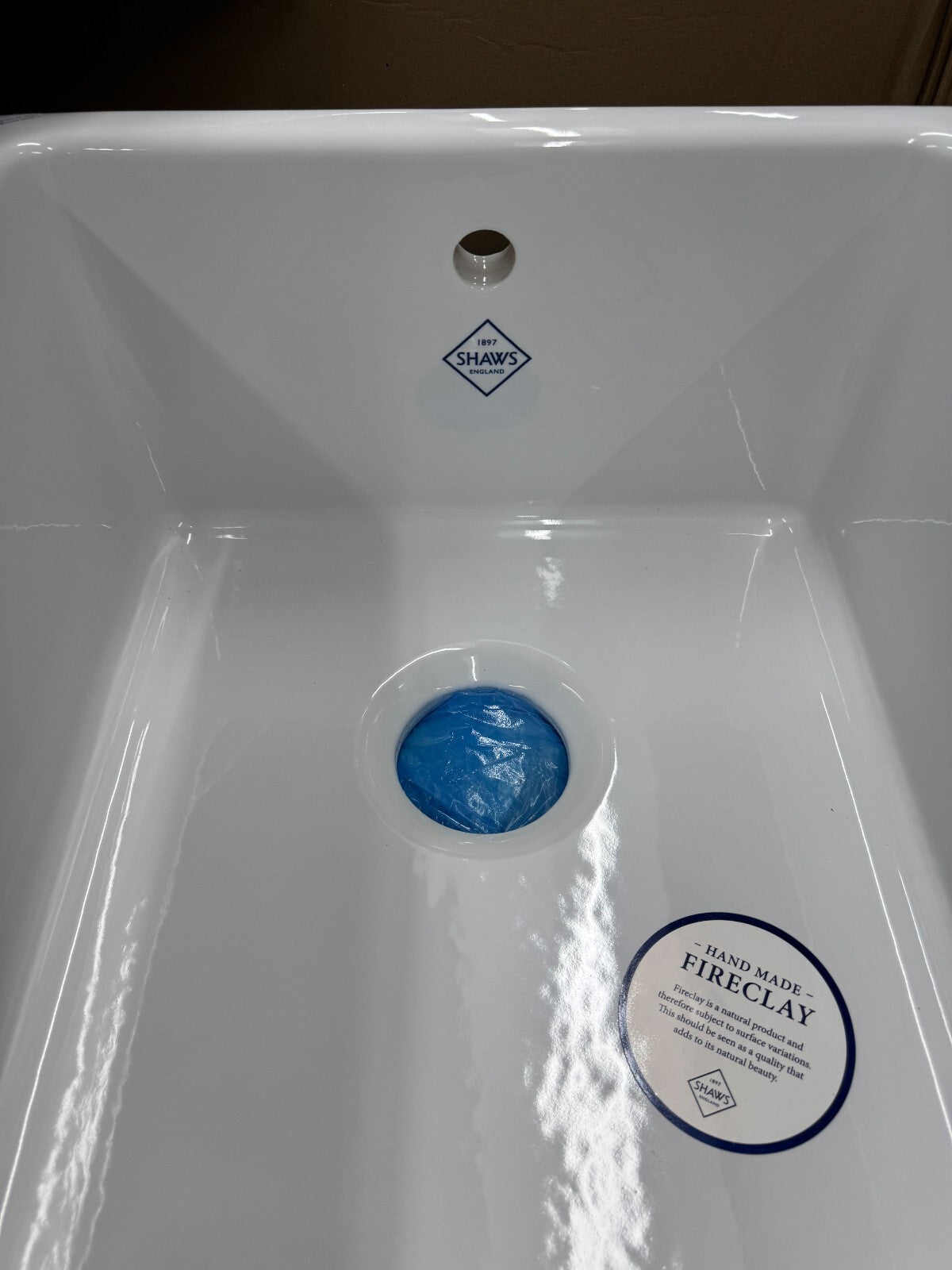 NEW Shaws Of Darwen SCBU101WH Single bowl 100cm sink white BR2190