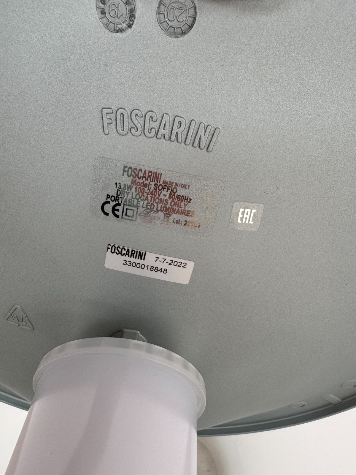 Ex Display Foscarini Soffio table lamp Glass Light lighting AX009