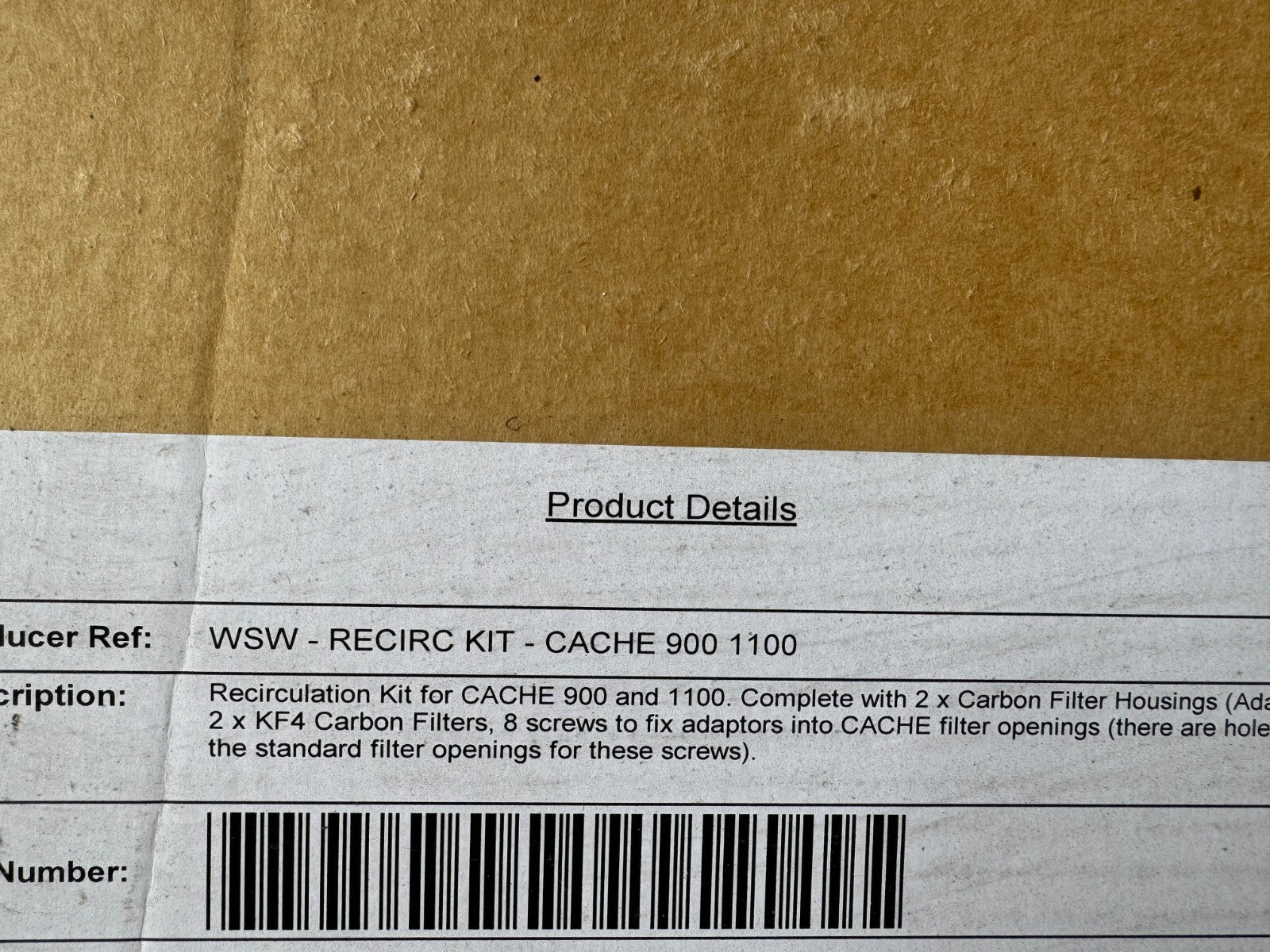New Westin Recirculation Kit Prime 900 1100 carbon filter recirculating