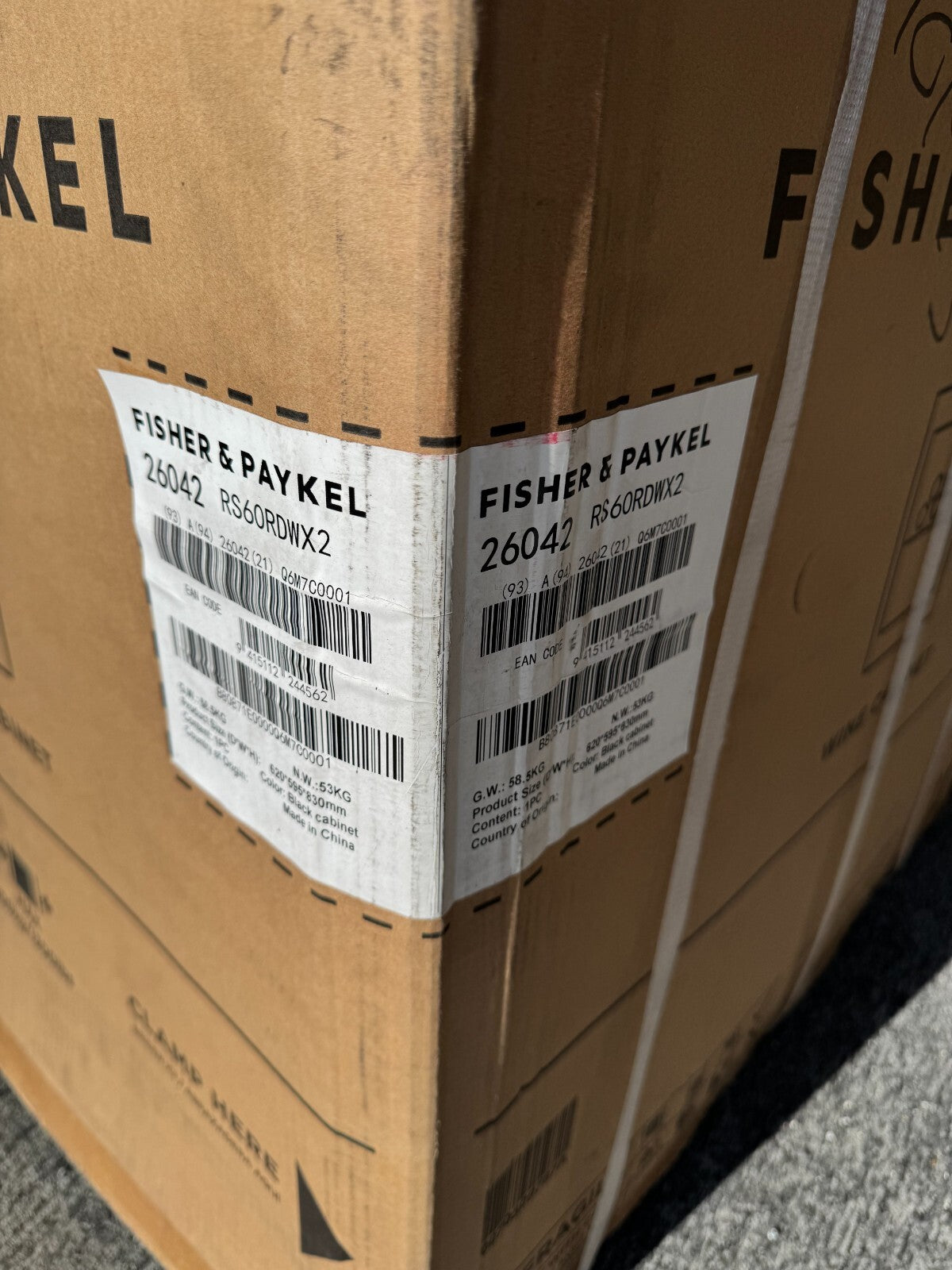 NEW Fisher & Paykel RS60RDWX2 Built in Stainless Steel Wine Cooler Fridge BR2074