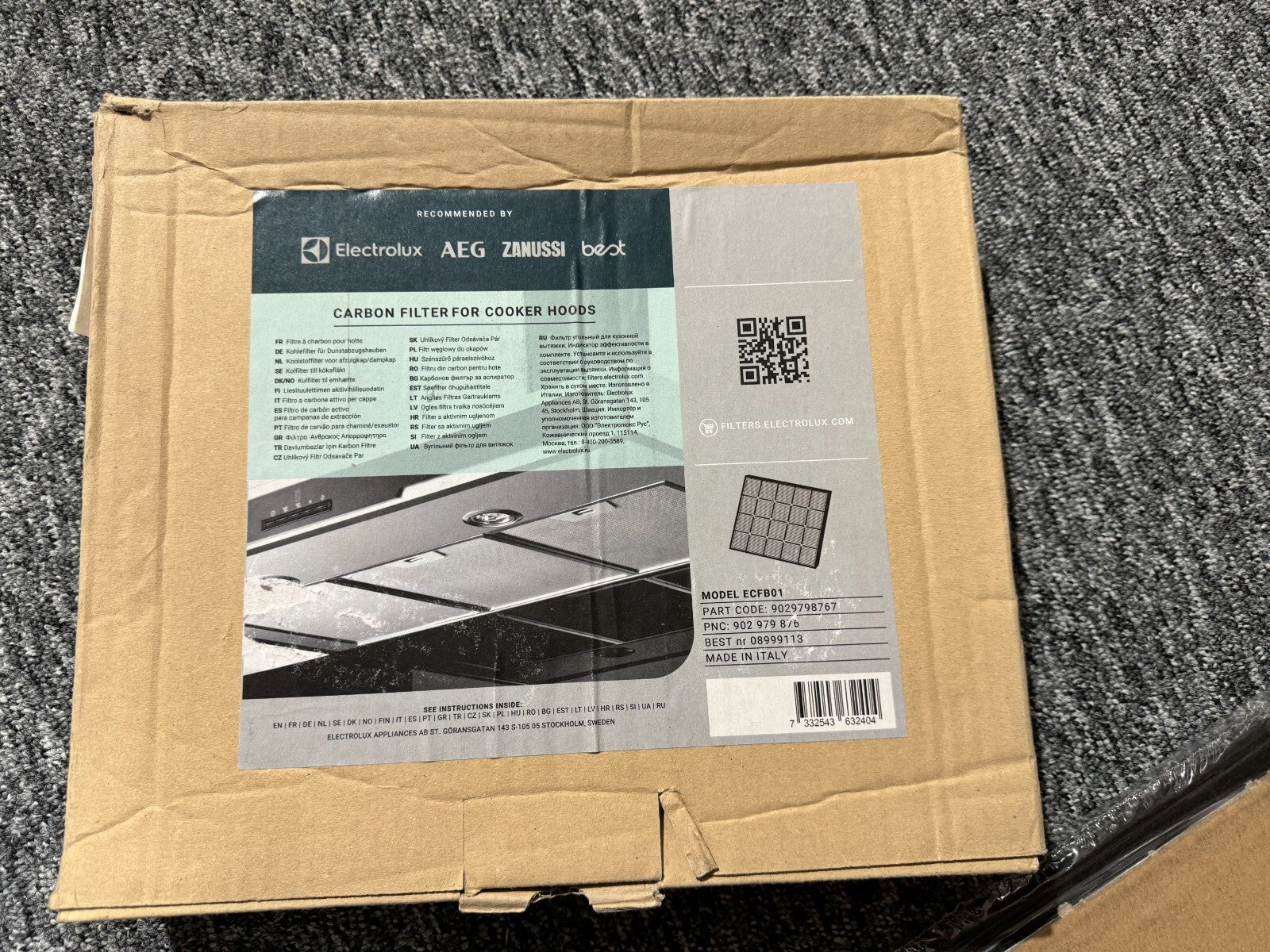 NEW Electrolux Compatible 9029798767 Carbon Filter ECFB01