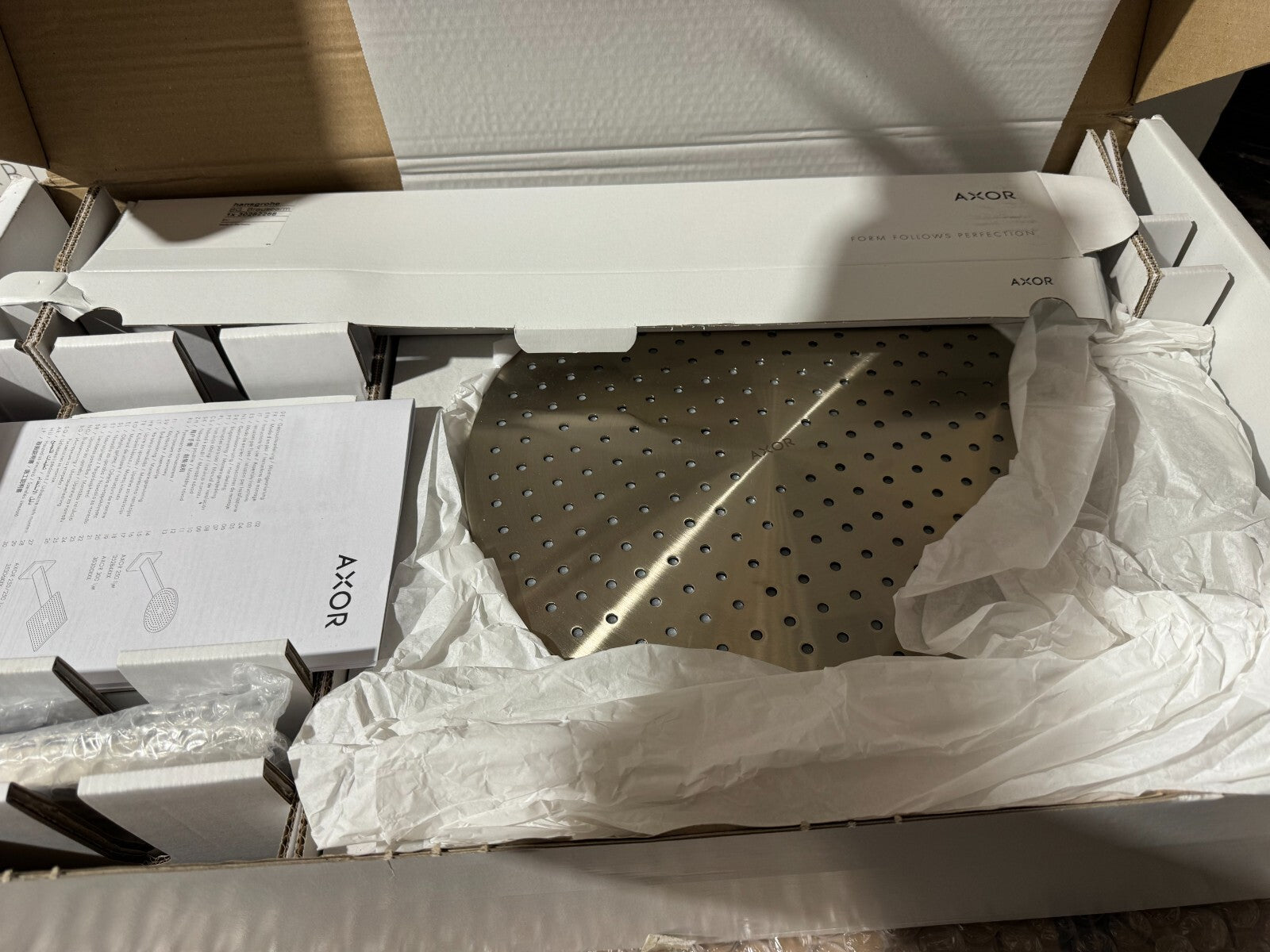 NEW AXOR Hansgrohe 35300820 shower Head KB 300 1 jet Nickel BR899