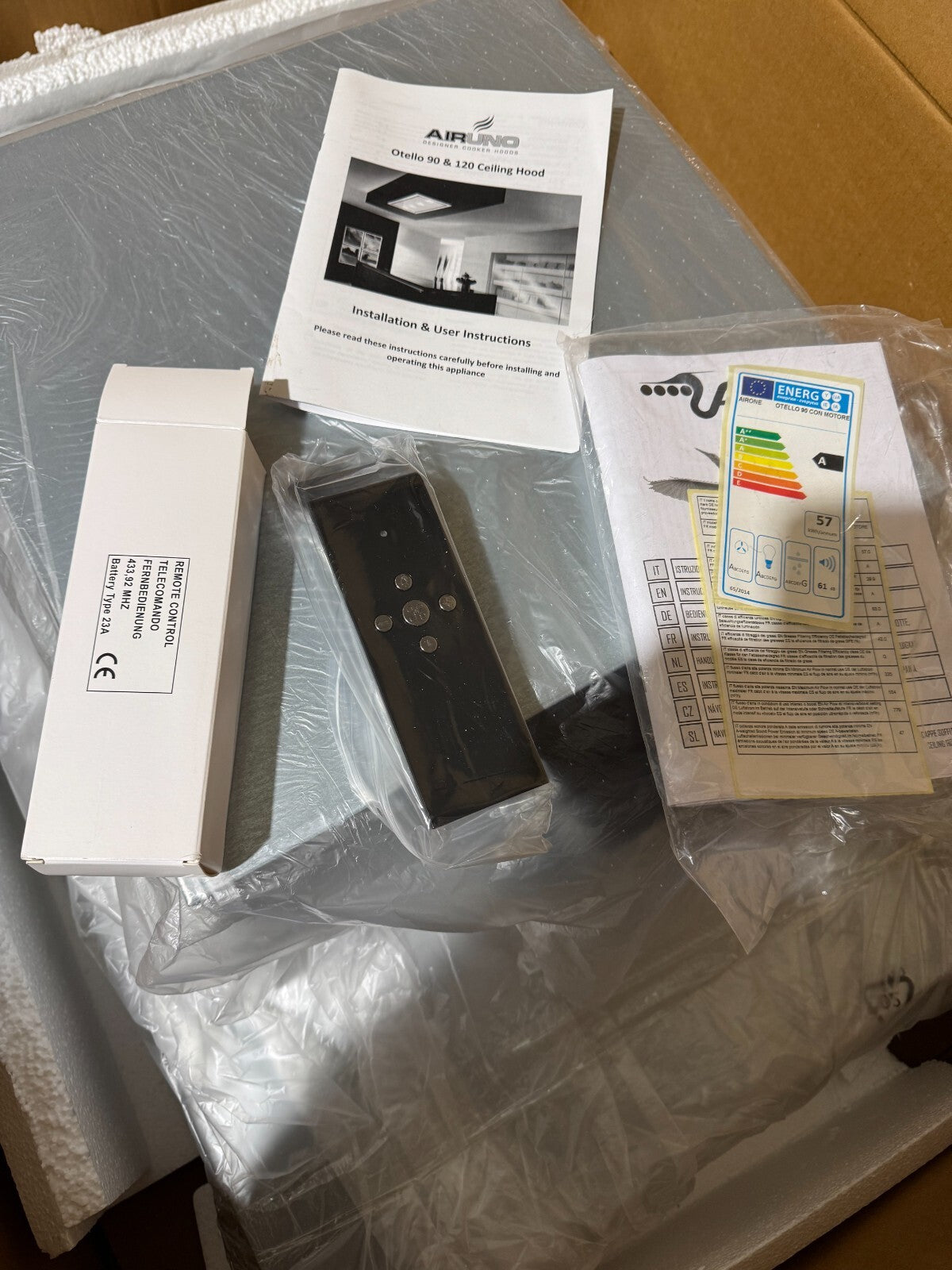 NEW Airone OTELLO CA I 90 MOT CLASSIC Ceiling hood Extractor Hood White BR674