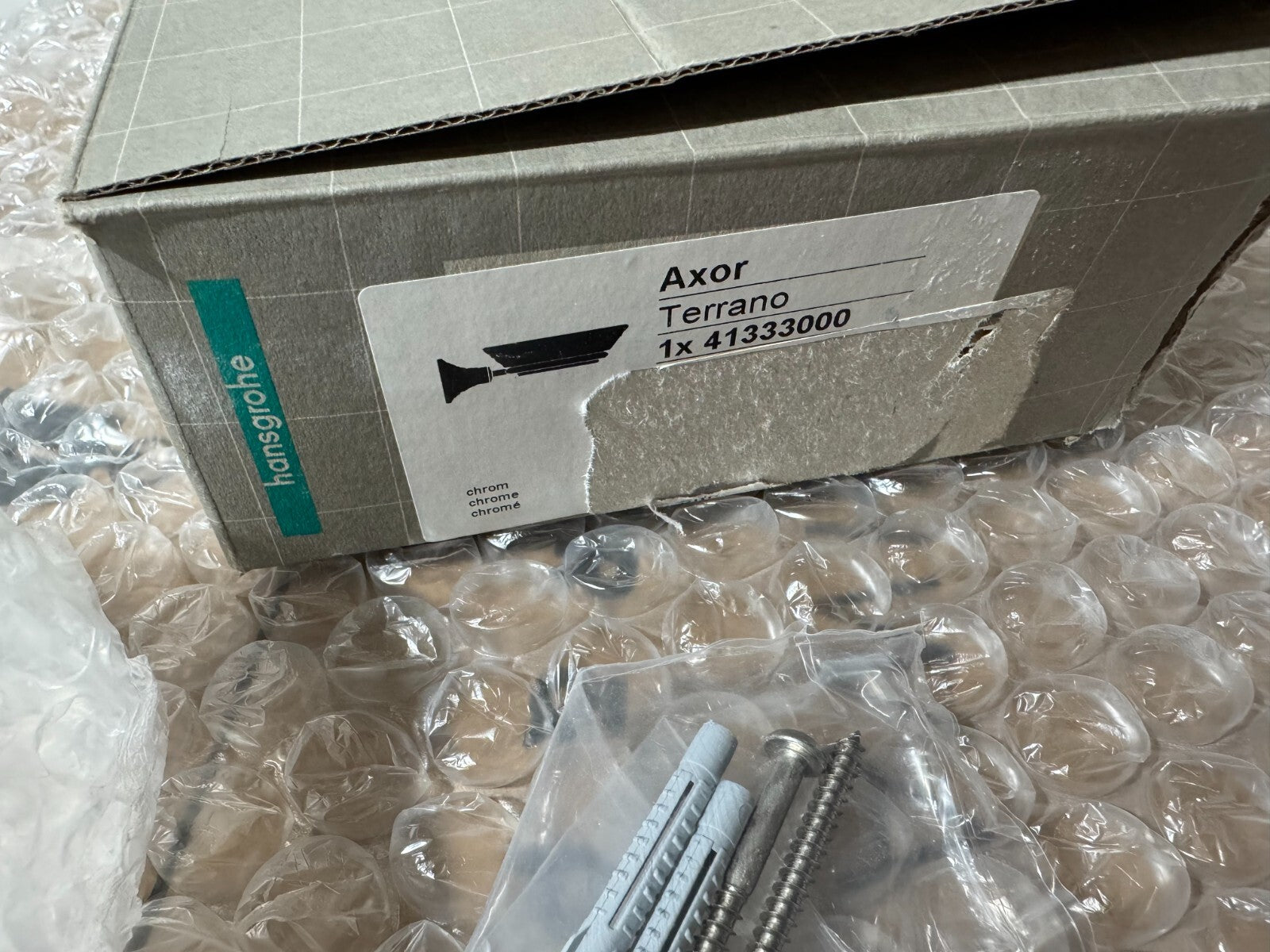 NEW AXOR Hansgrohe 41333000 Terrano Soap Dish Bathroom Holder Chrome BR889