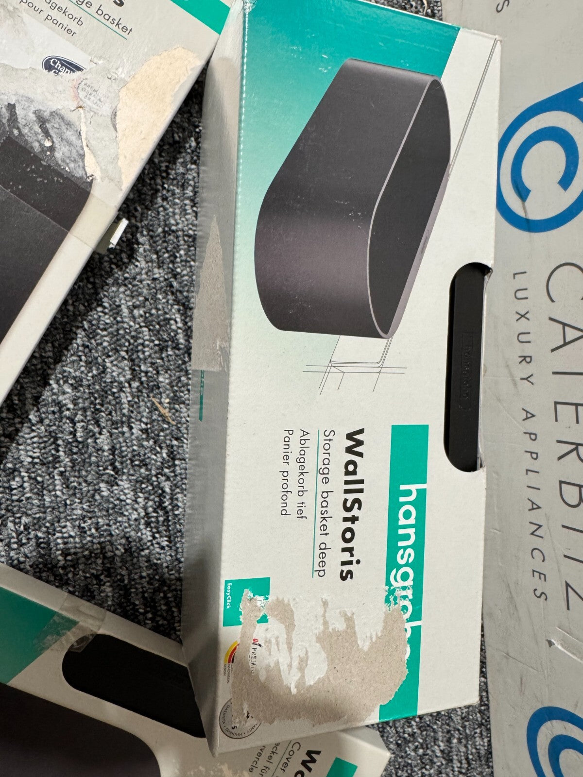 NEW Hansgrohe WallStoris Storage basket 27912670 & 2 x Lids 27925670 BR2145