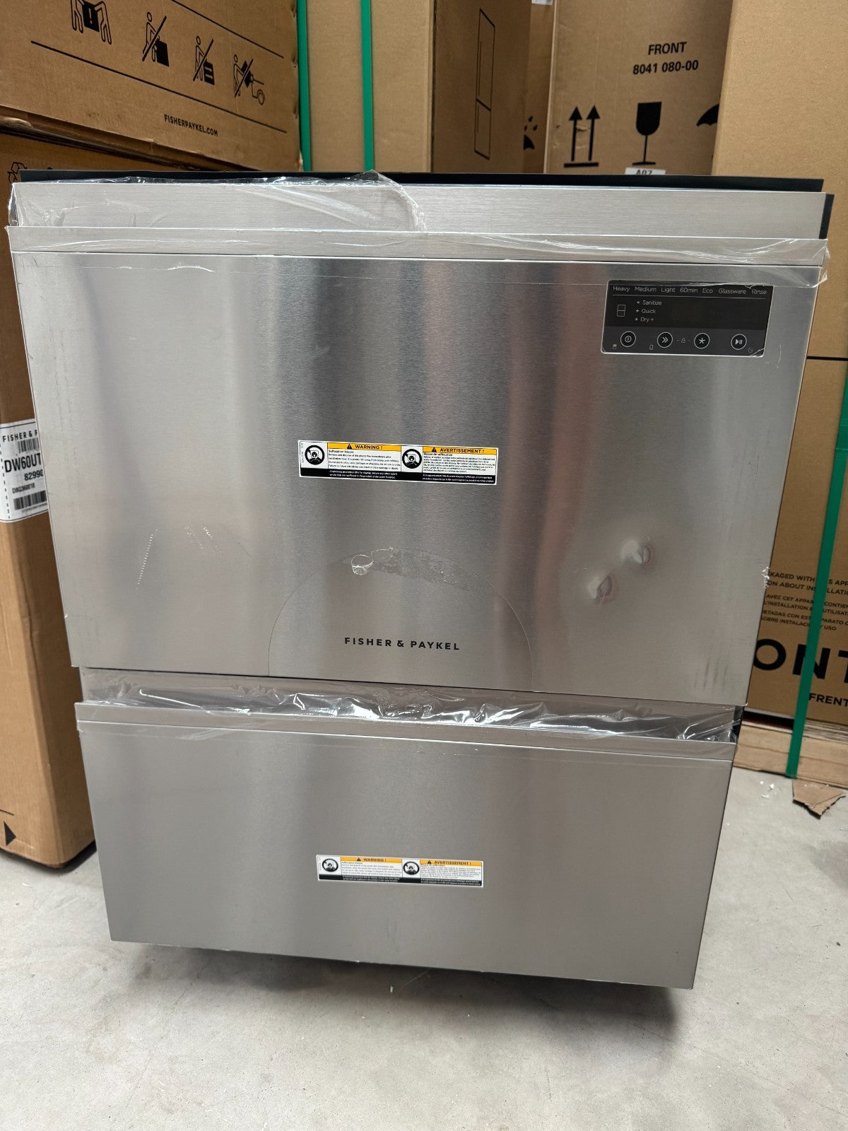 New UNUSED Fisher & Paykel DD60D2HNX9 Double drawer Dishwasher BR2353