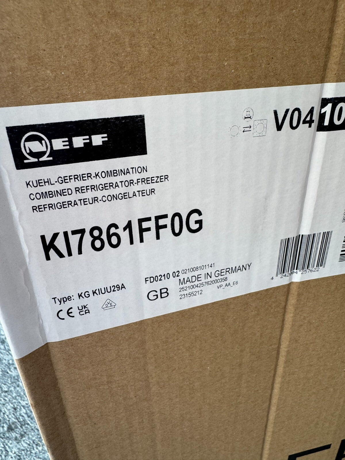 NEW NEFF N30 KI7861FF0G Integrated Built in Fridge Freezer BR2081