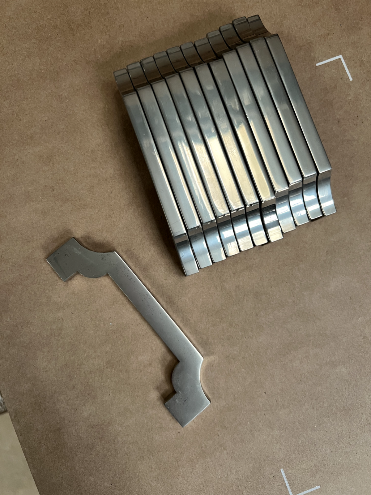 New Mark Wilkinson Art Deco Kitchen Cupboard Door handle Pull Chrome Hardware