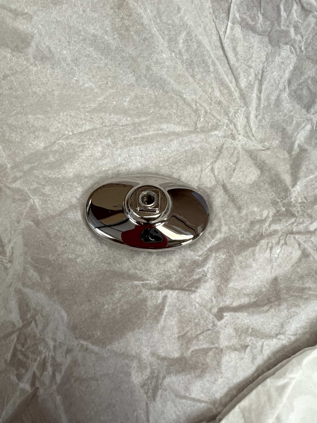 New Silver plated Dainty Cabinetry Hardware Pull Knob Handle Chrome Vintage