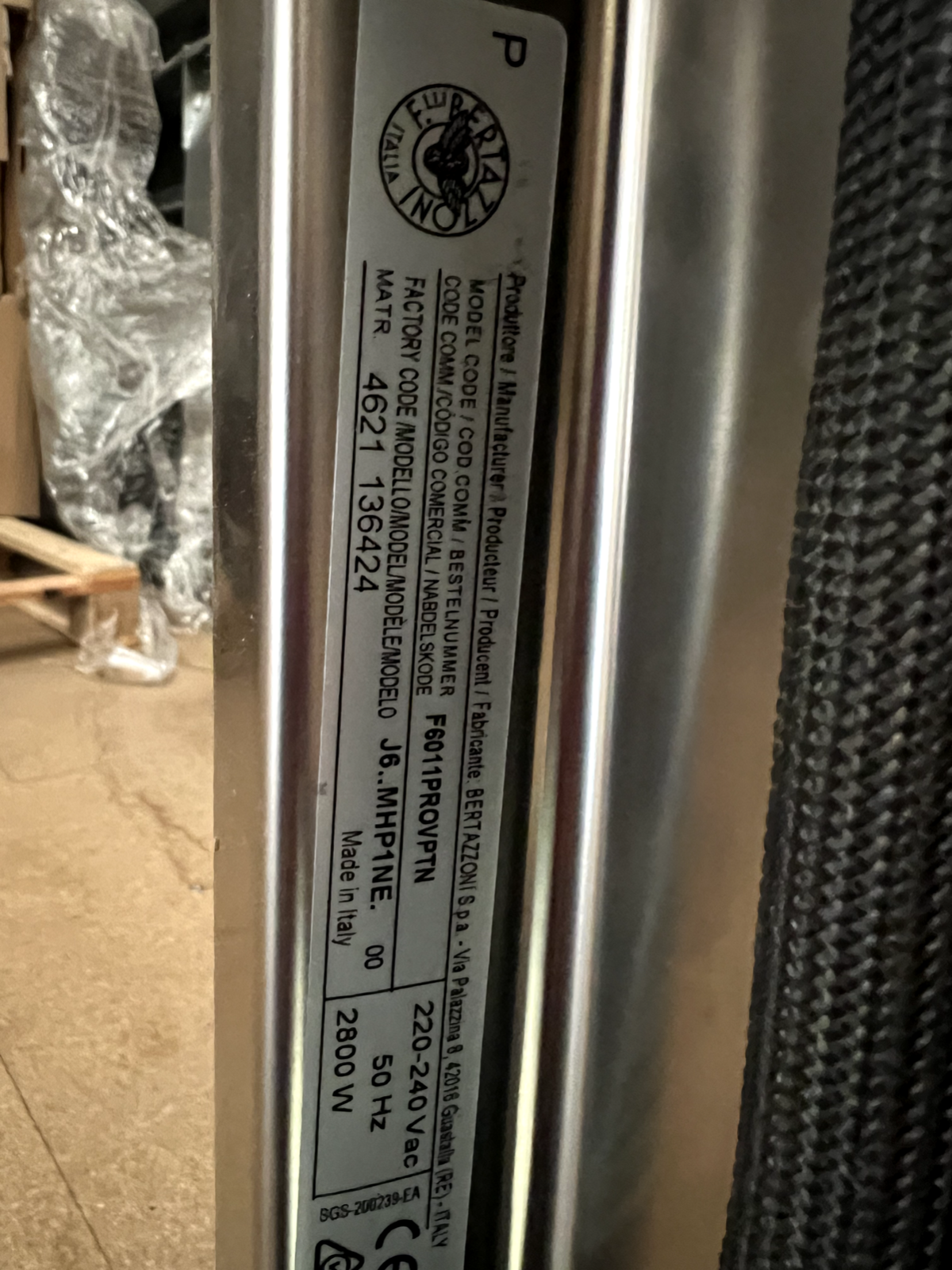 Ex Display Bertazzoni F6011PROVPTN built in Wall Oven Steam cooker Appliance