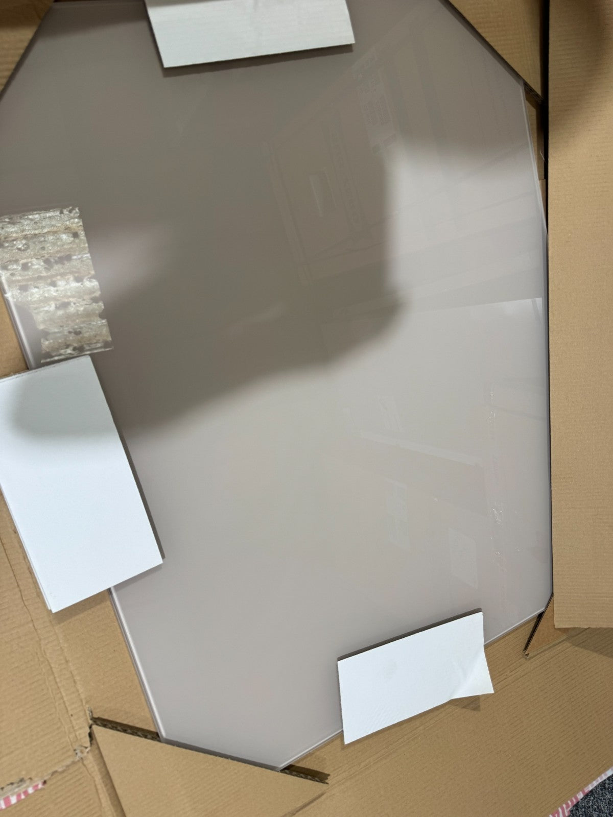 New Kitchen toughen Glass Splashback 600 x 750mm Latte / beige BR2325