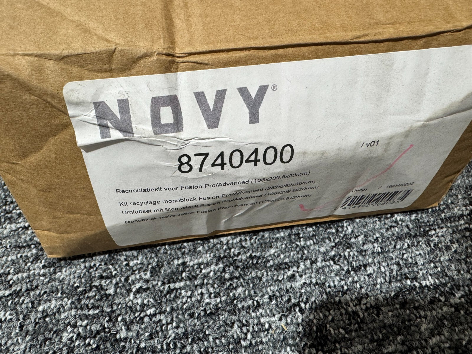 NEW Novy 8740400 Monoblock recirculation set Fusion extractor Filter BR984