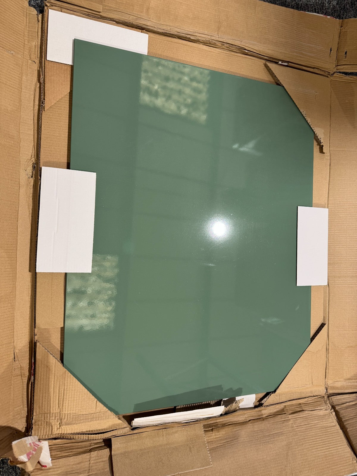 New Kitchen toughen Glass Splashback 600 x 750mm Olive Green BR2317