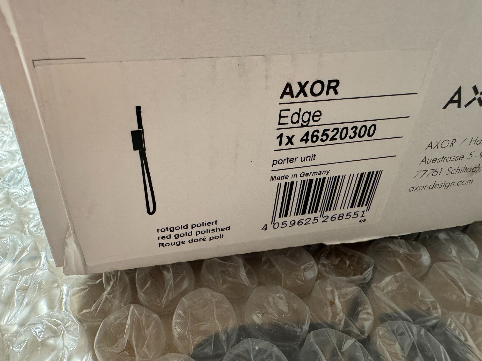 NEW AXOR 46520300 Hansgrohe Edge Porter Baton Hand Shower 2jet Shower Hose BR939