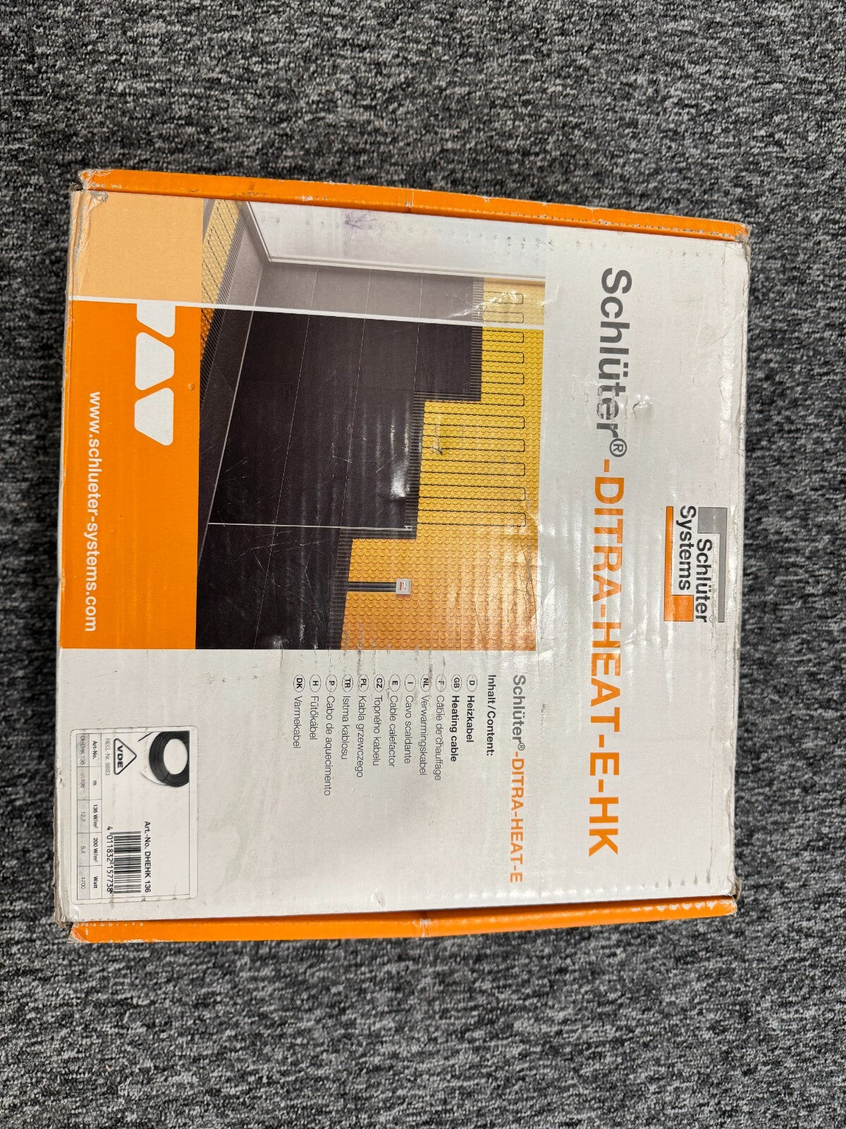 NEW Schluter DHEHK 136 DITRA HEAT E HK Underfloor Heating Cable BR2008