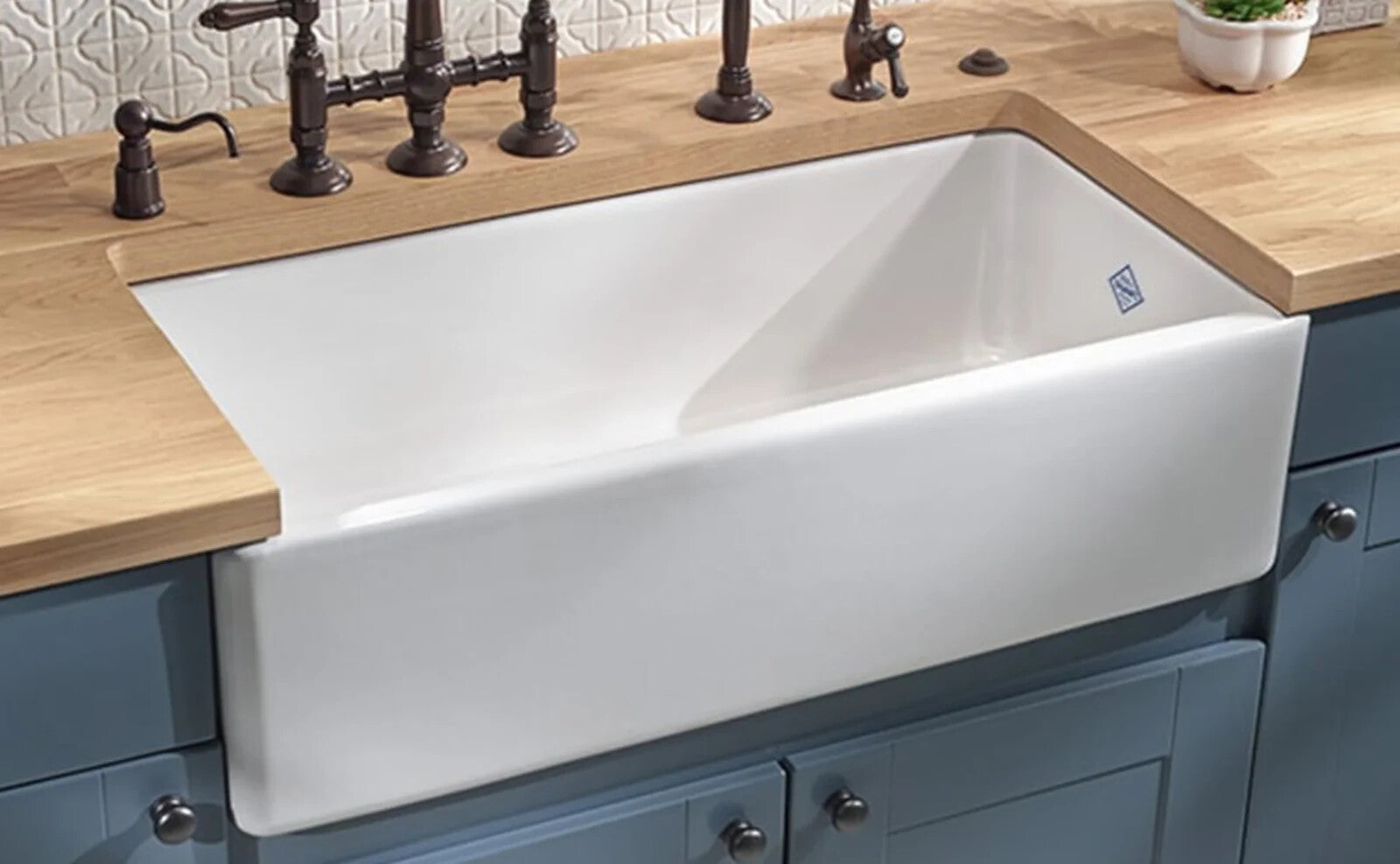 NEW Shaws Of Darwen SCBU101WH Single bowl 100cm sink white BR2190