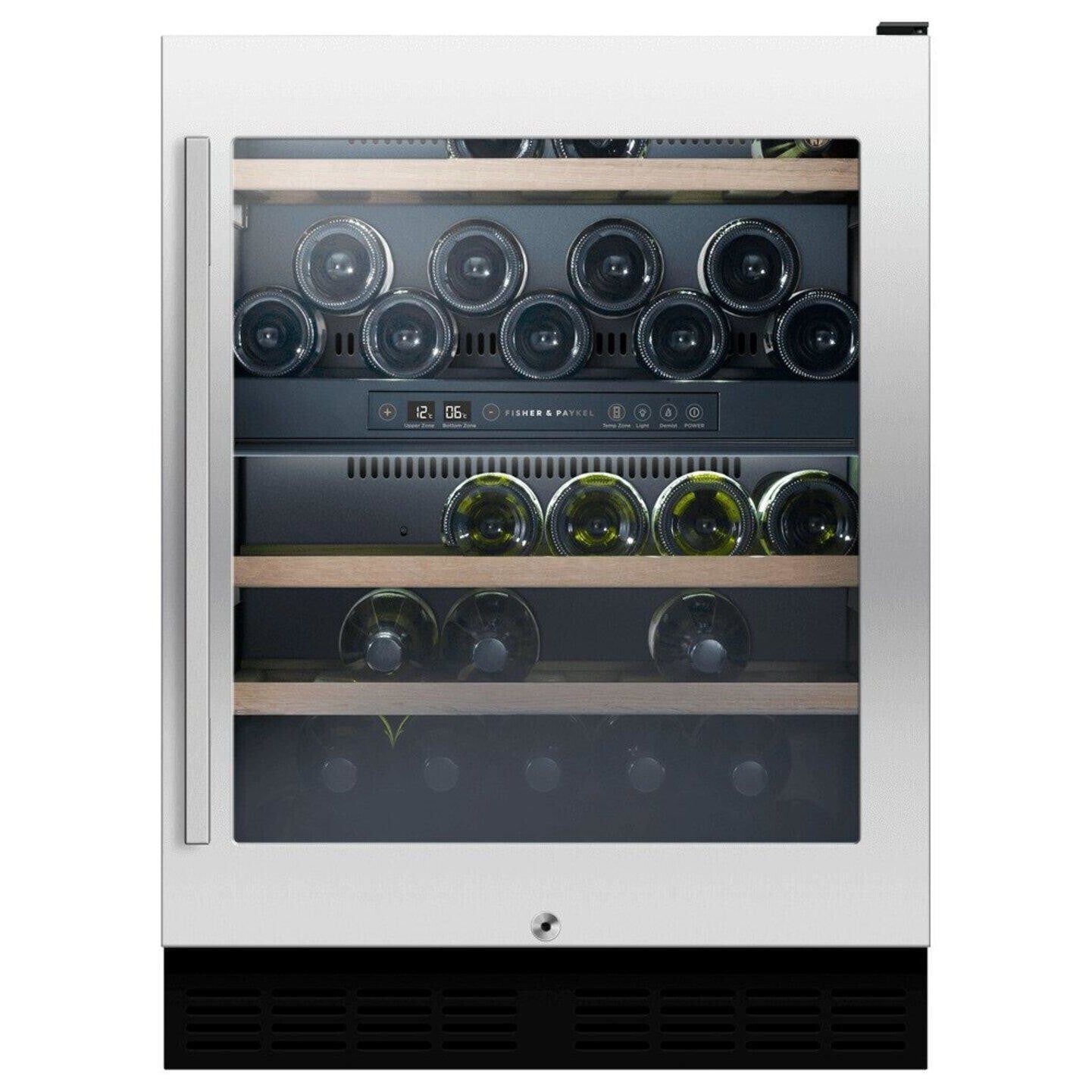 NEW Fisher & Paykel RS60RDWX2 Built in Stainless Steel Wine Cooler Fridge BR2074