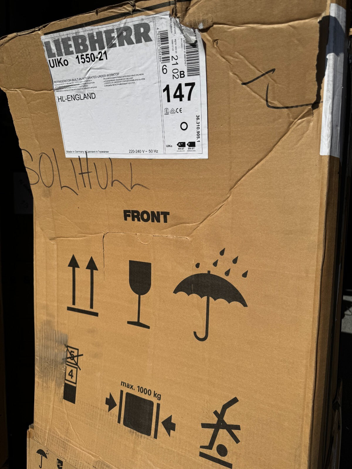 NEW Liebherr UIKo 1550 Integrated Built In Under Pull Out Larder Fridge BR2073