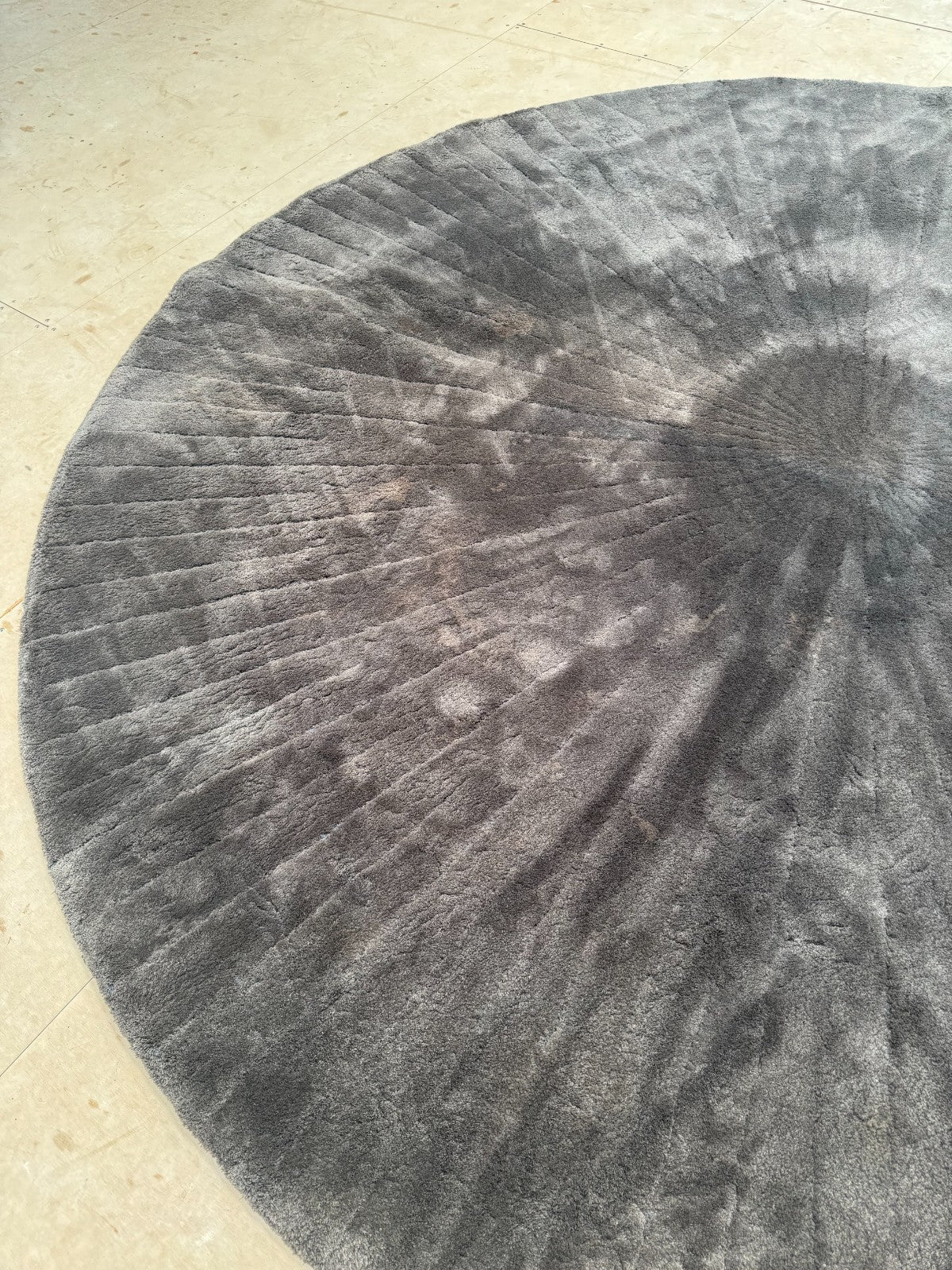 Ex Display B&B Italia Cratis Circular Round Rug Mat Carpet 300cm Brown