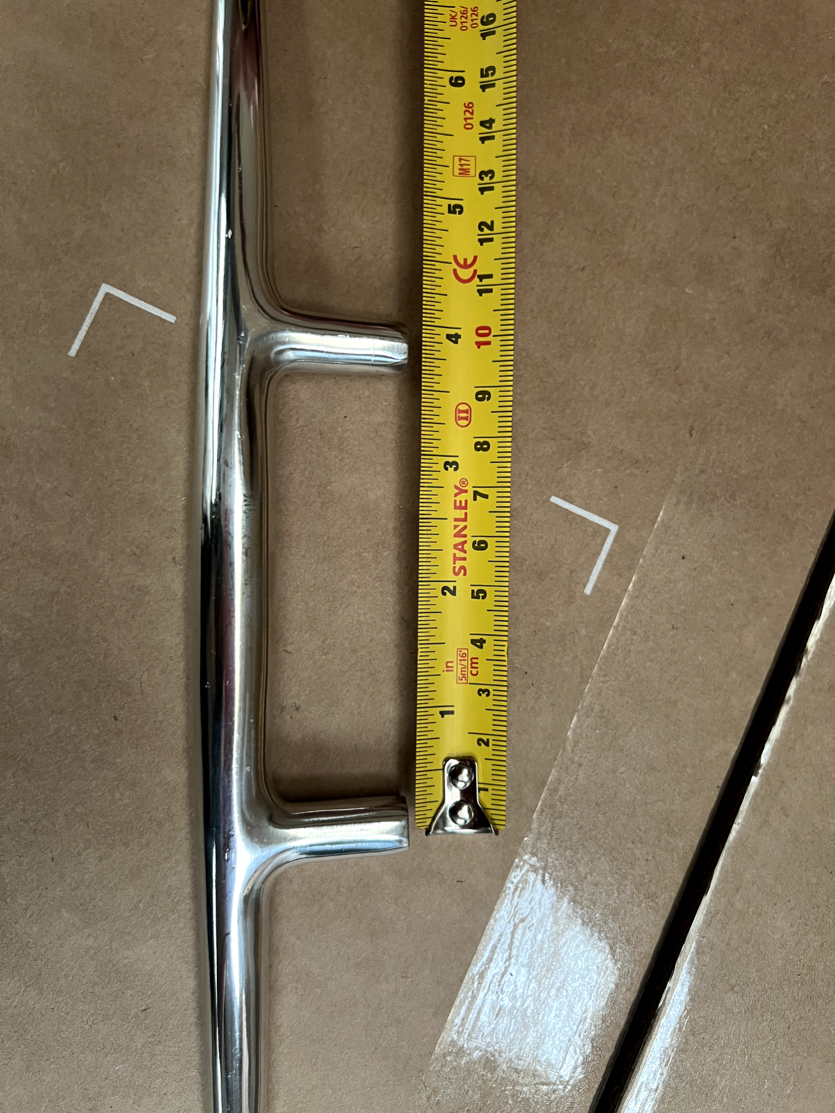 Smallbone Mccarron creative talent Kitchen Cupboard Handle Pull Knob Chrome 29cm