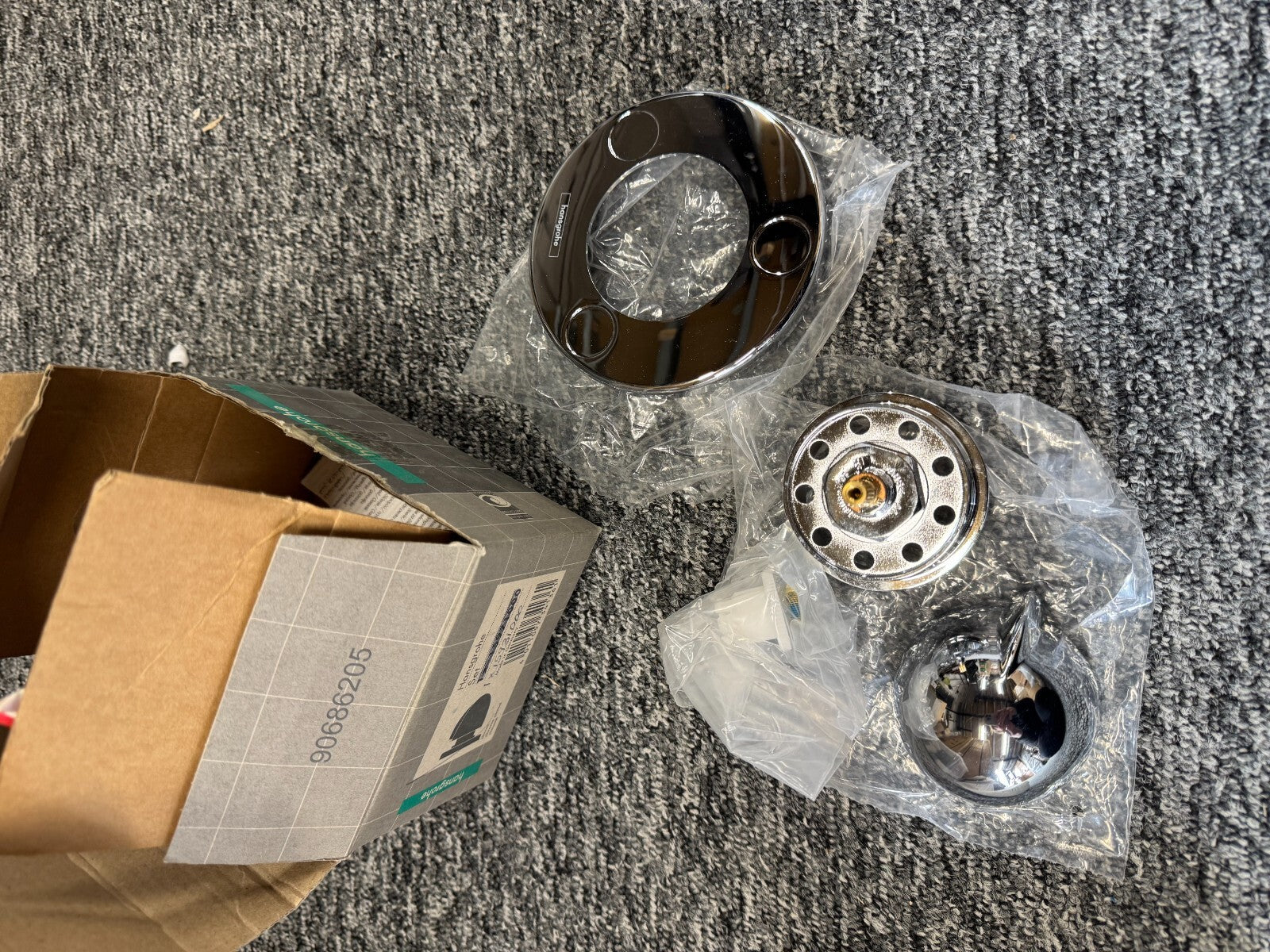NEW Hansgrohe Shut Off Valve E Chrome Finish Kit 15971000 chrome control BR2118