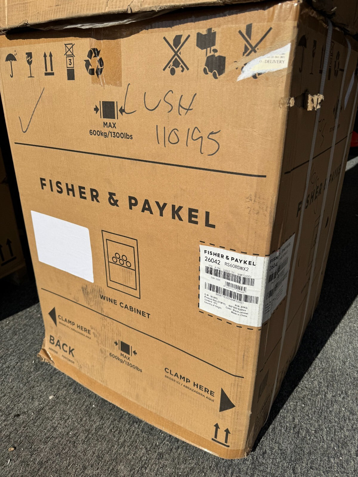 NEW Fisher & Paykel RS60RDWX2 Built in Stainless Steel Wine Cooler Fridge BR2074