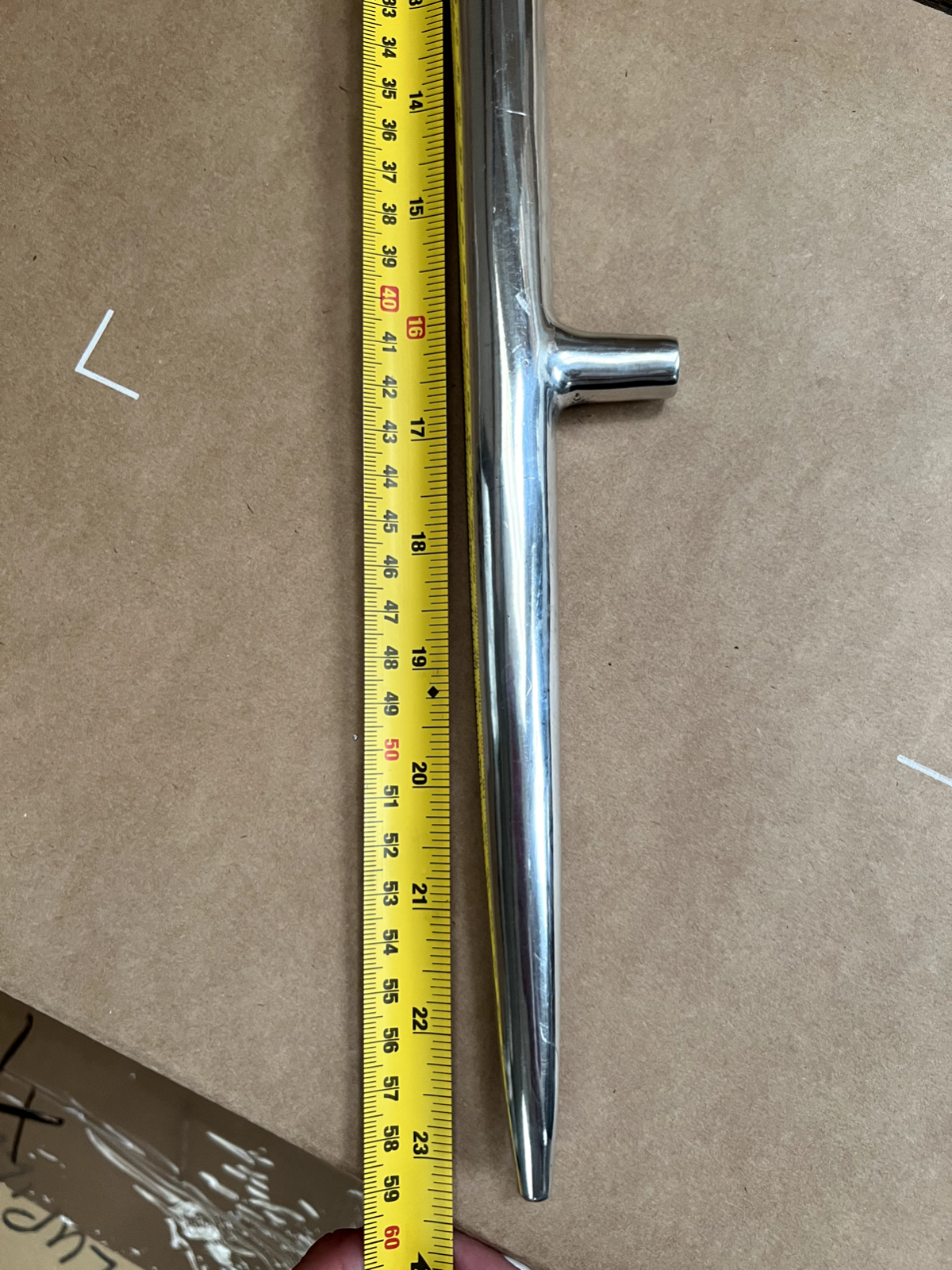 Smallbone Mccarron creative talent Kitchen Cupboard Handle Pull Knob Chrome 59cm