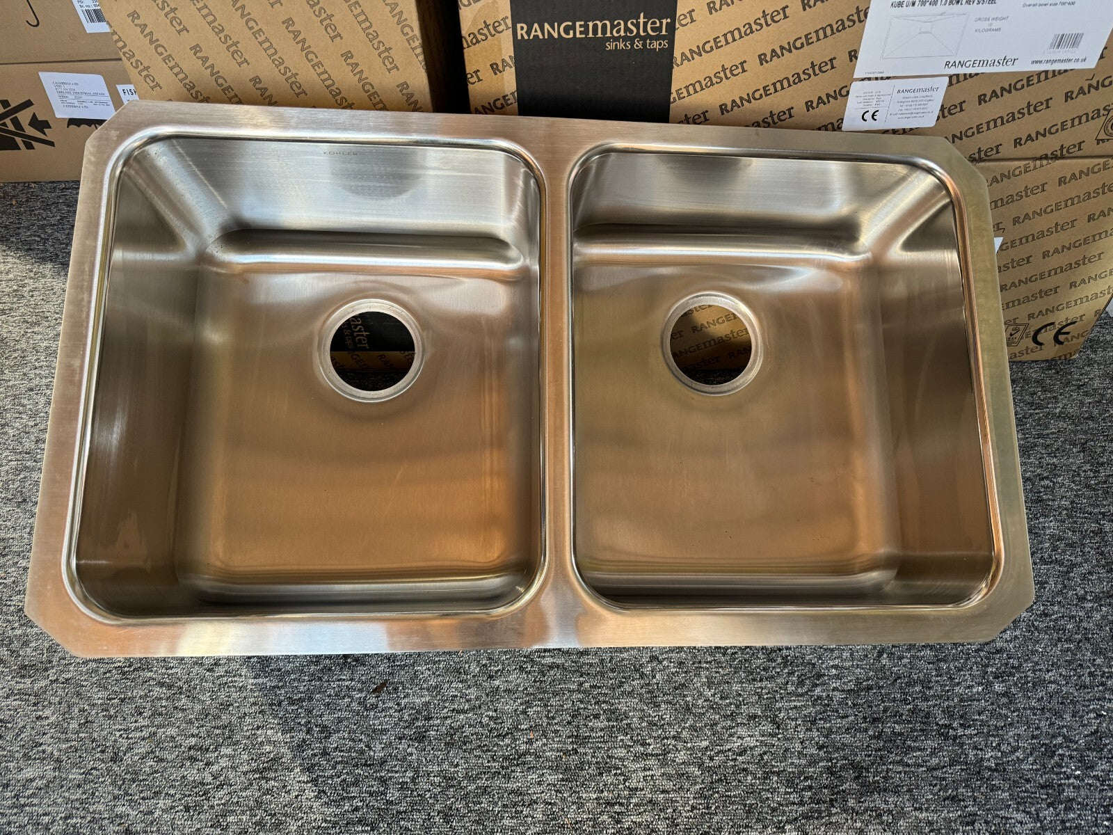 New Kohler Stainless Steel kitchen double bowl Basin Sink 3351 - NA undertone