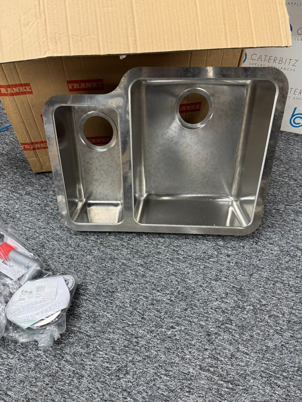 New Franke Kubus 1.5 Bowl Silk Stainless Steel Undermount Sink KBX 160 34 BR877