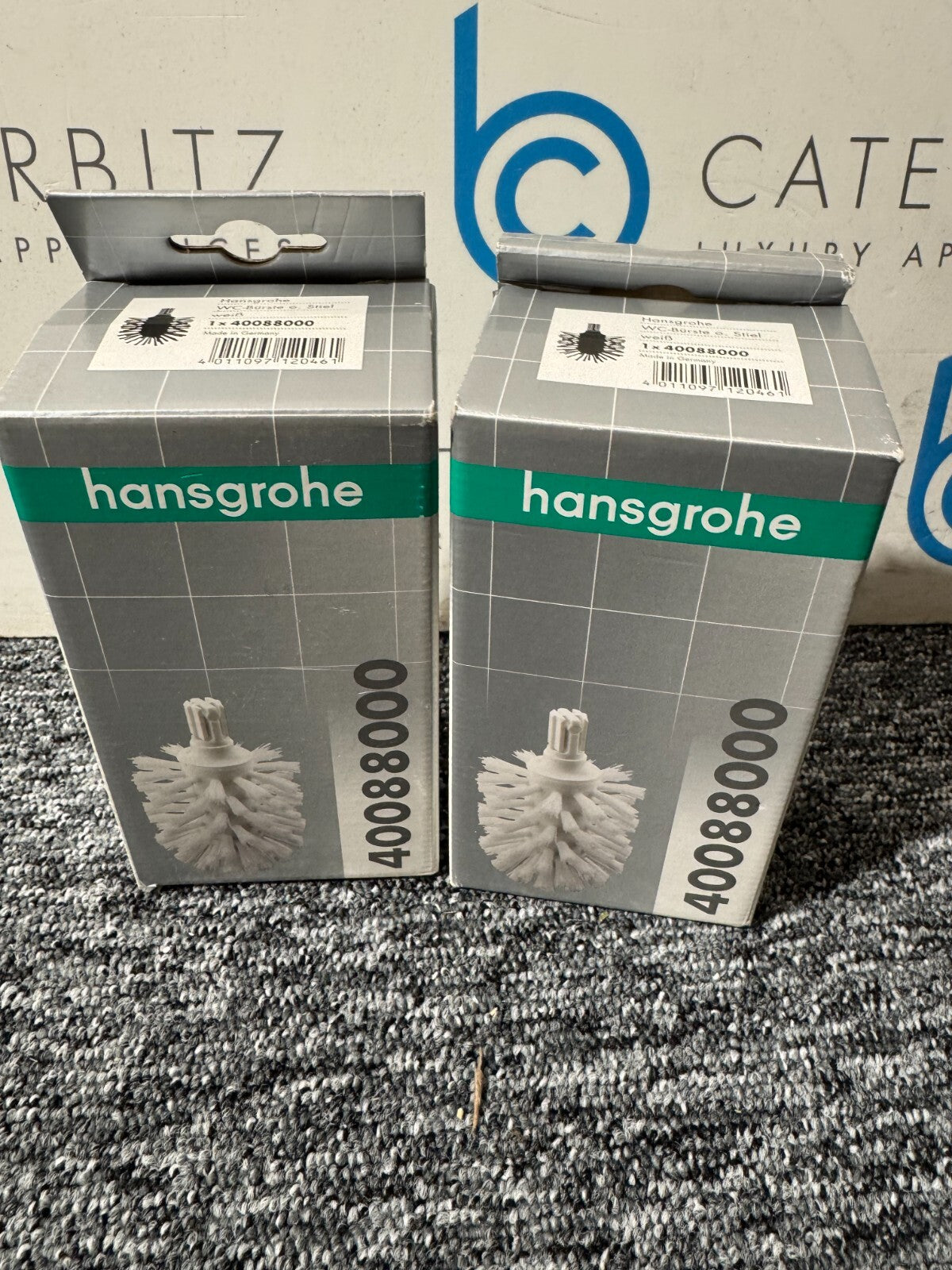 NEW 2 x Hansgrohe Replacement Toilet Brush head white 40088000 BR2146