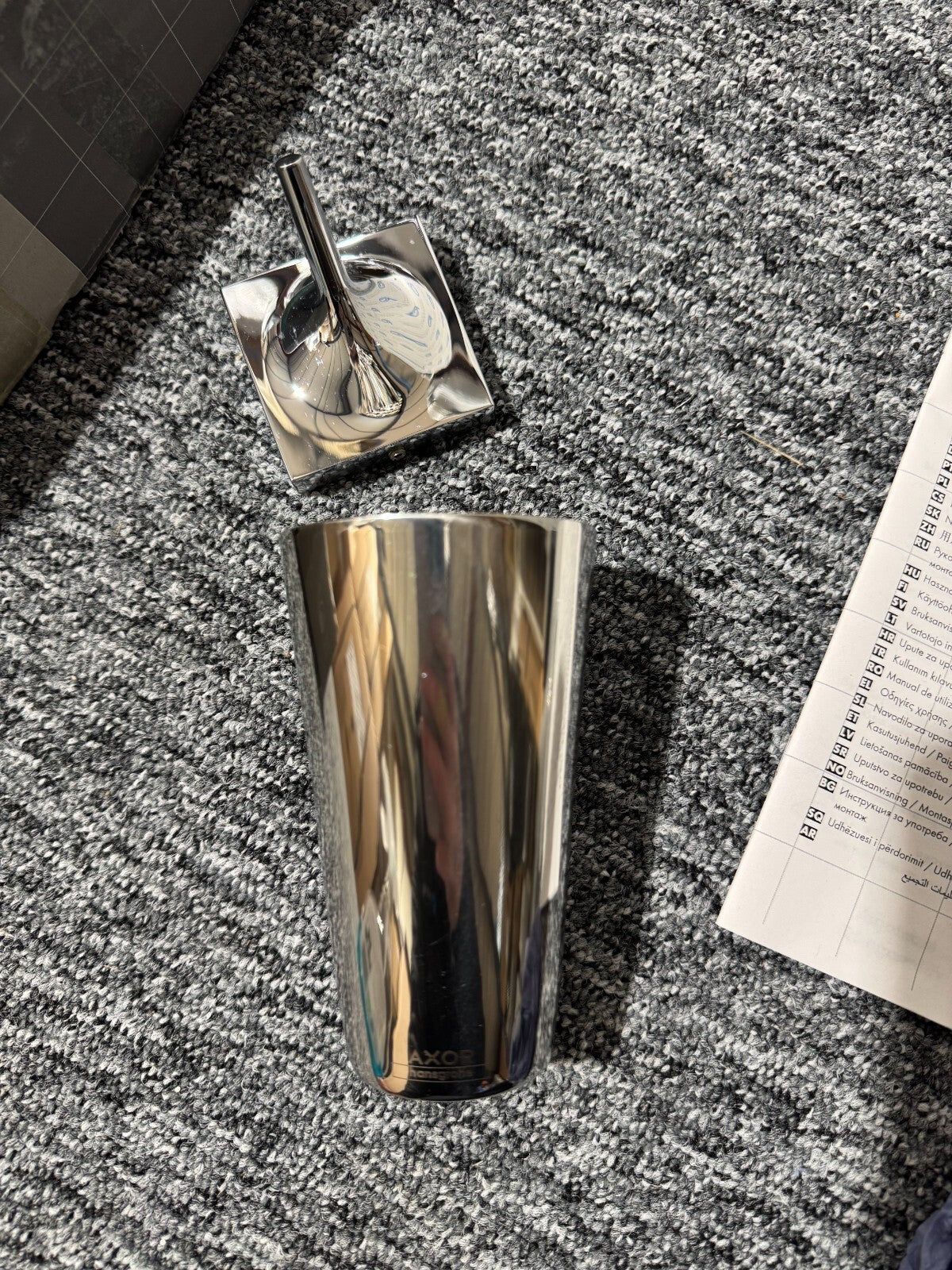 NEW Axor Hansgrohe 42734000 St Organic Toothbrush Holder Stand Chrome BR884