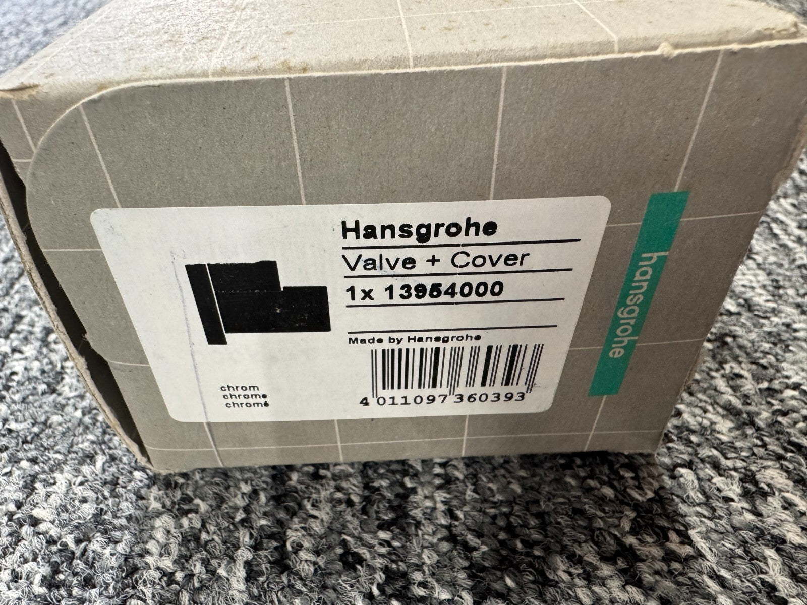 NEW Hansgrohe Angle Valve With Cover ⅜ Chrome 13954000 BR2142