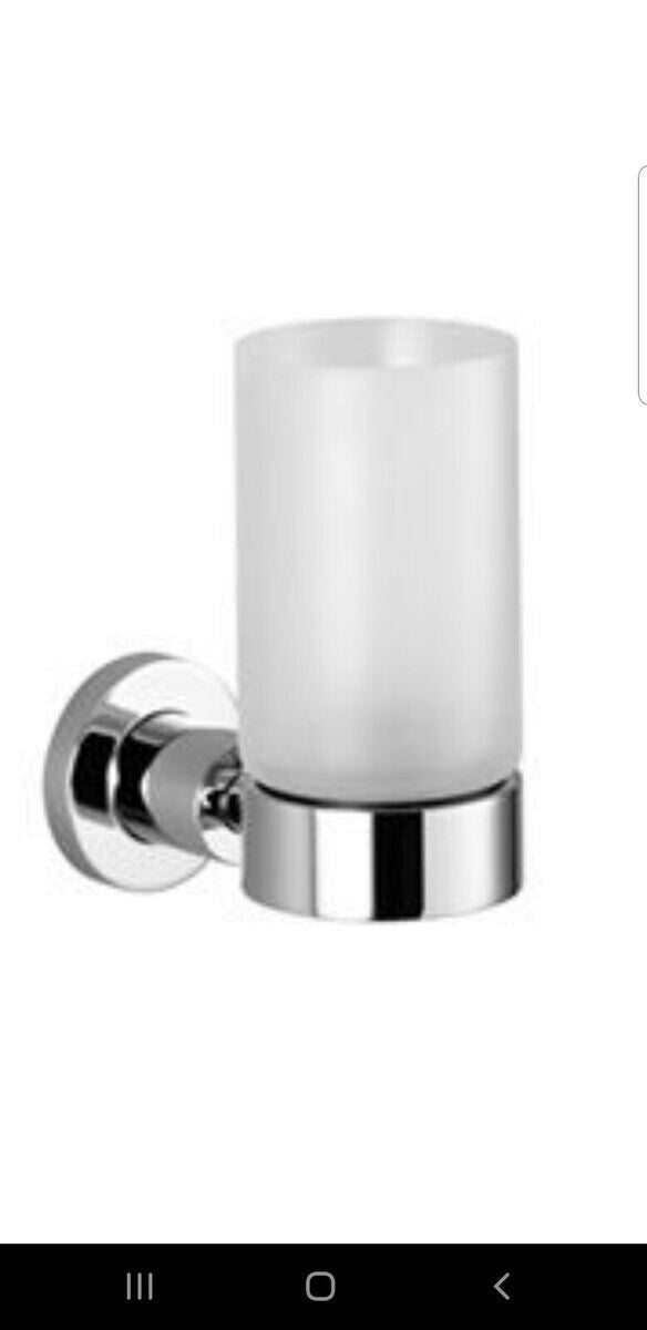 NEW Dornbracht 83.400.890.00 Tara Toothbrush Holder Glass Chrome BR905